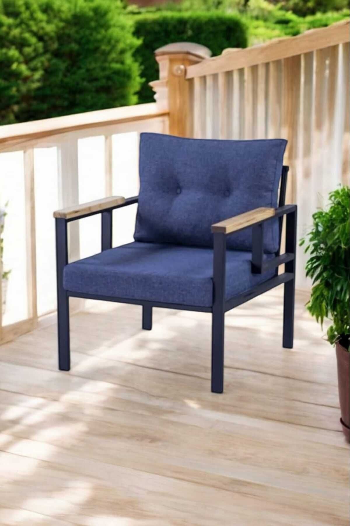 Pimango Pi Elize Demonte Bahçe Ve Balkon Mobilyası, Çay Seti, Mavi