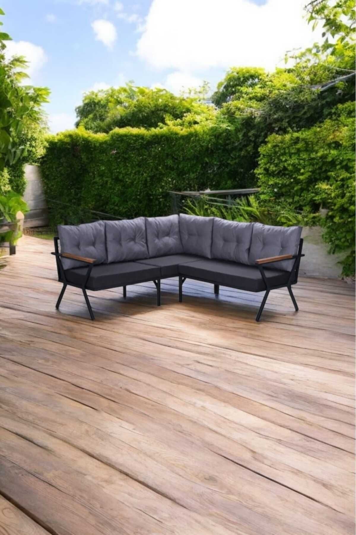 Pimango Pi Locca Demonte Metal Mutfak Köşe Takımı, 180x180 Sehpalı
