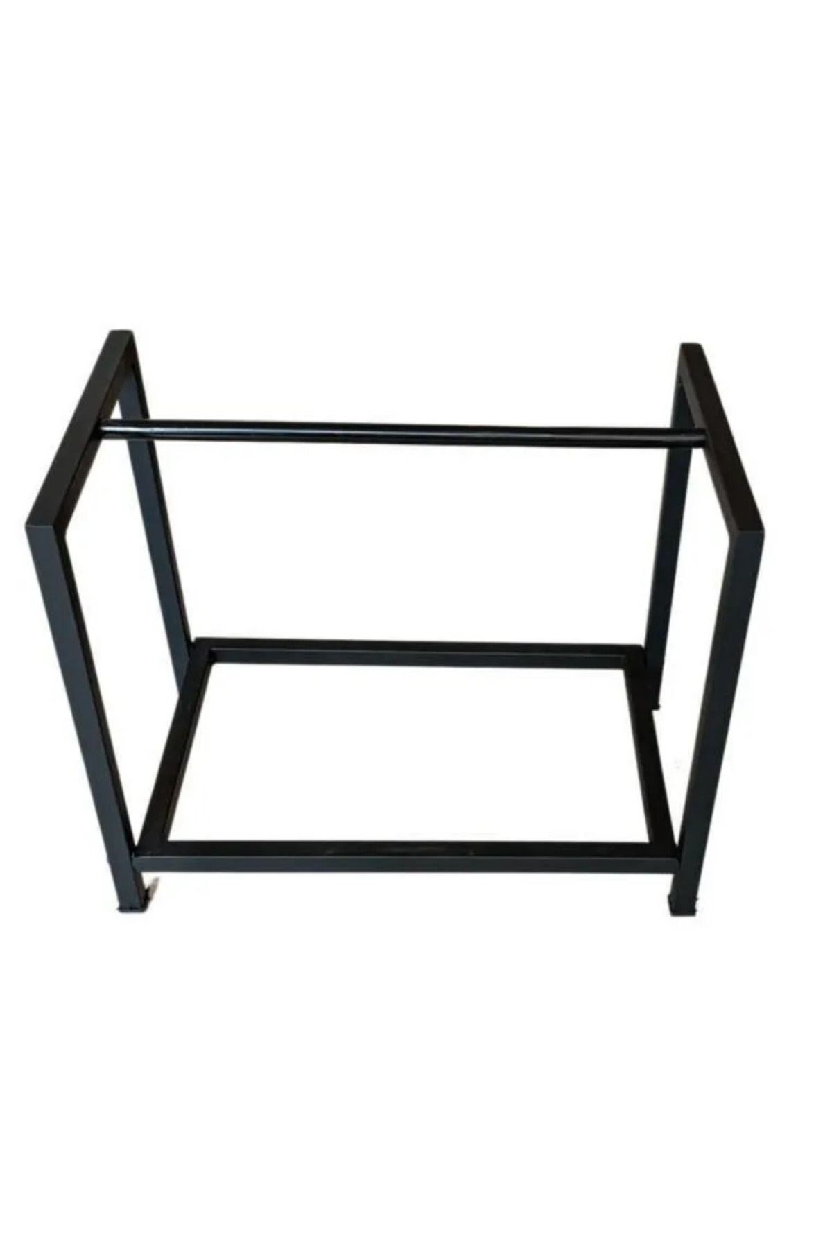Short Lignum Dekoratif Metal Odunluk Şömine Odun Sehpası 40CM