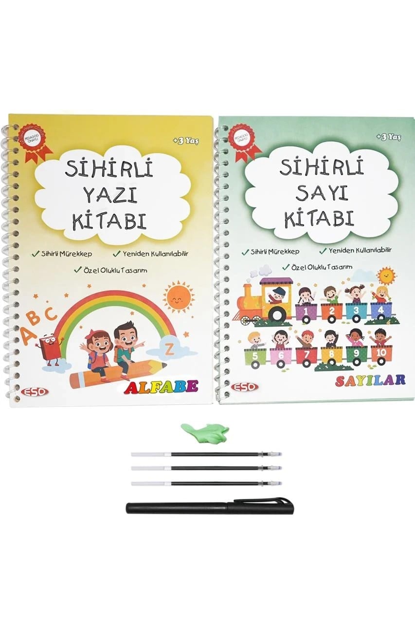 Eso Sihirli Yazı Ve Sayı Alıştırma Kitabı - Eğitici Ve Eğlenceli Aktivite Kitabı