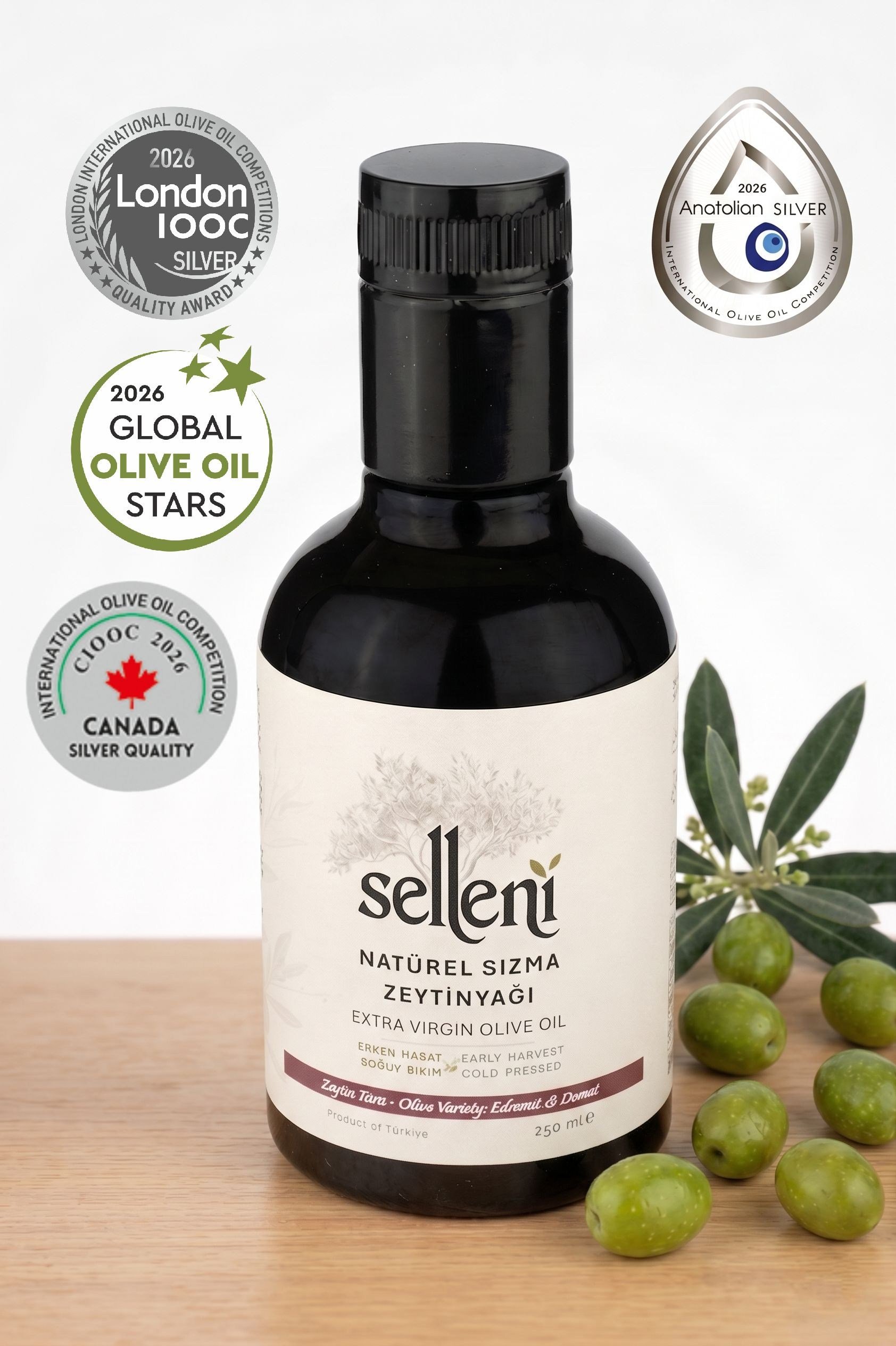Selleni Erken Hasat Soğuk Sıkım Edremit & Domat Blend 250 ml