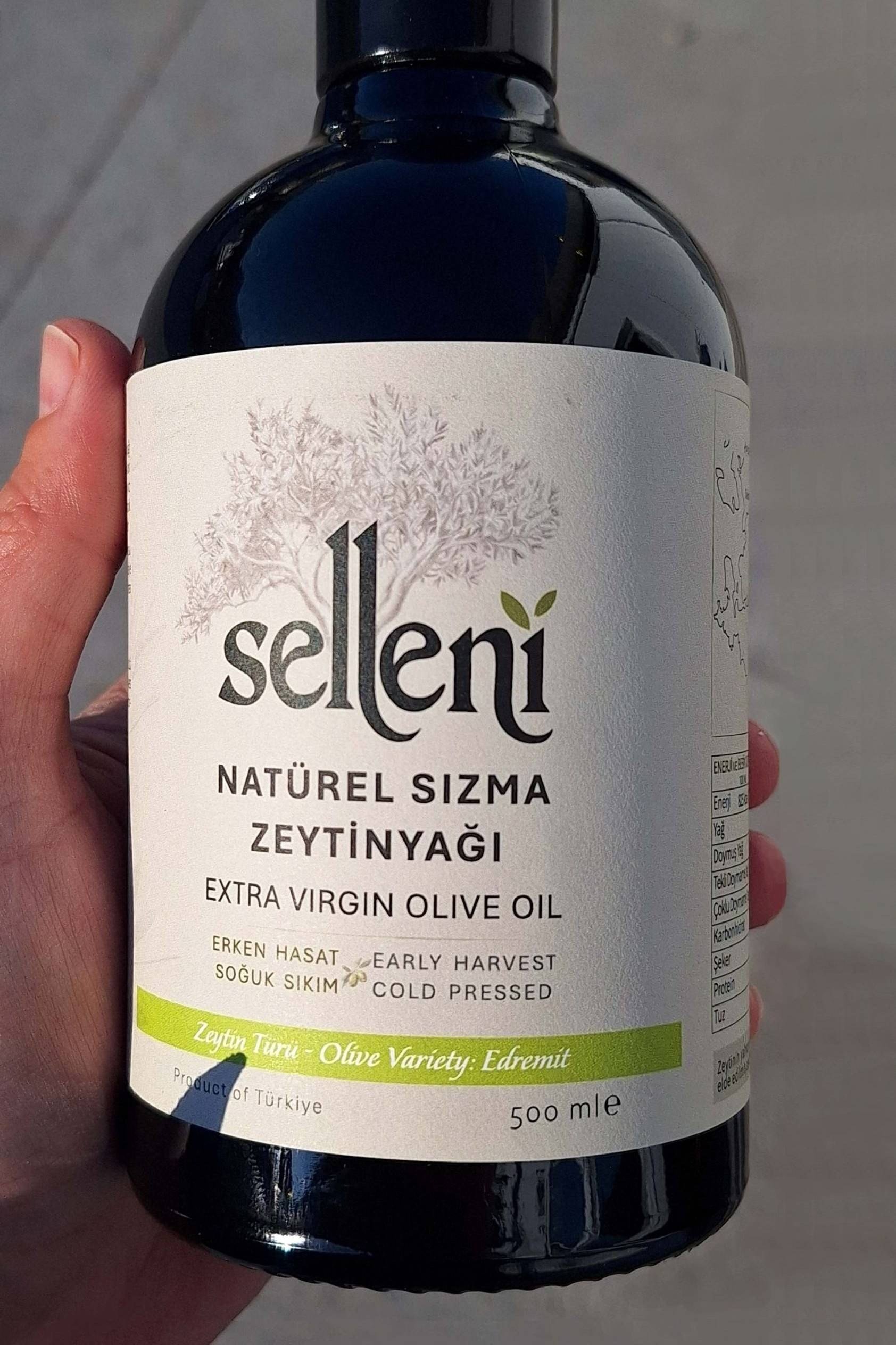Selleni Erken Hasat Soğuk Sıkım Edremit 500 ml