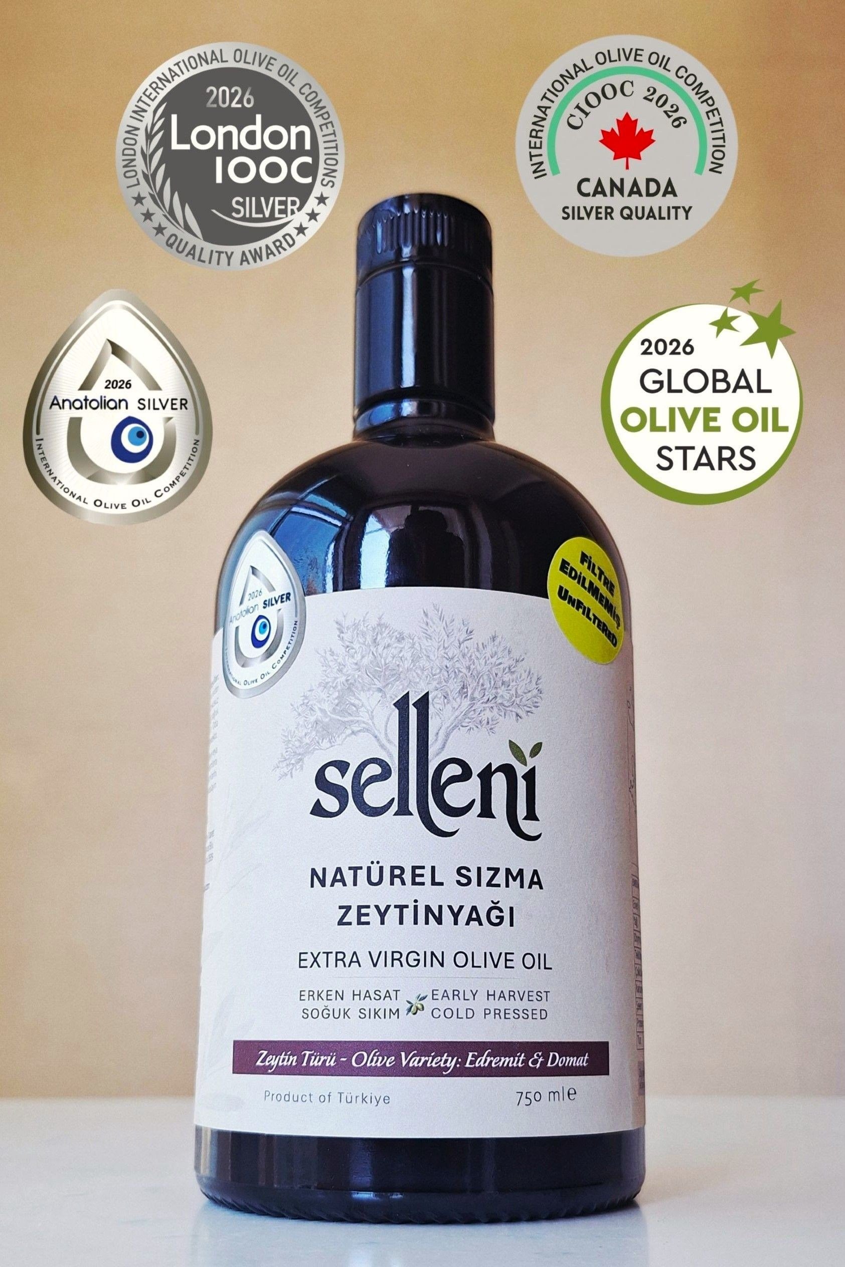 Selleni Erken Hasat Soğuk Sıkım Edremit & Domat Blend 750 ml