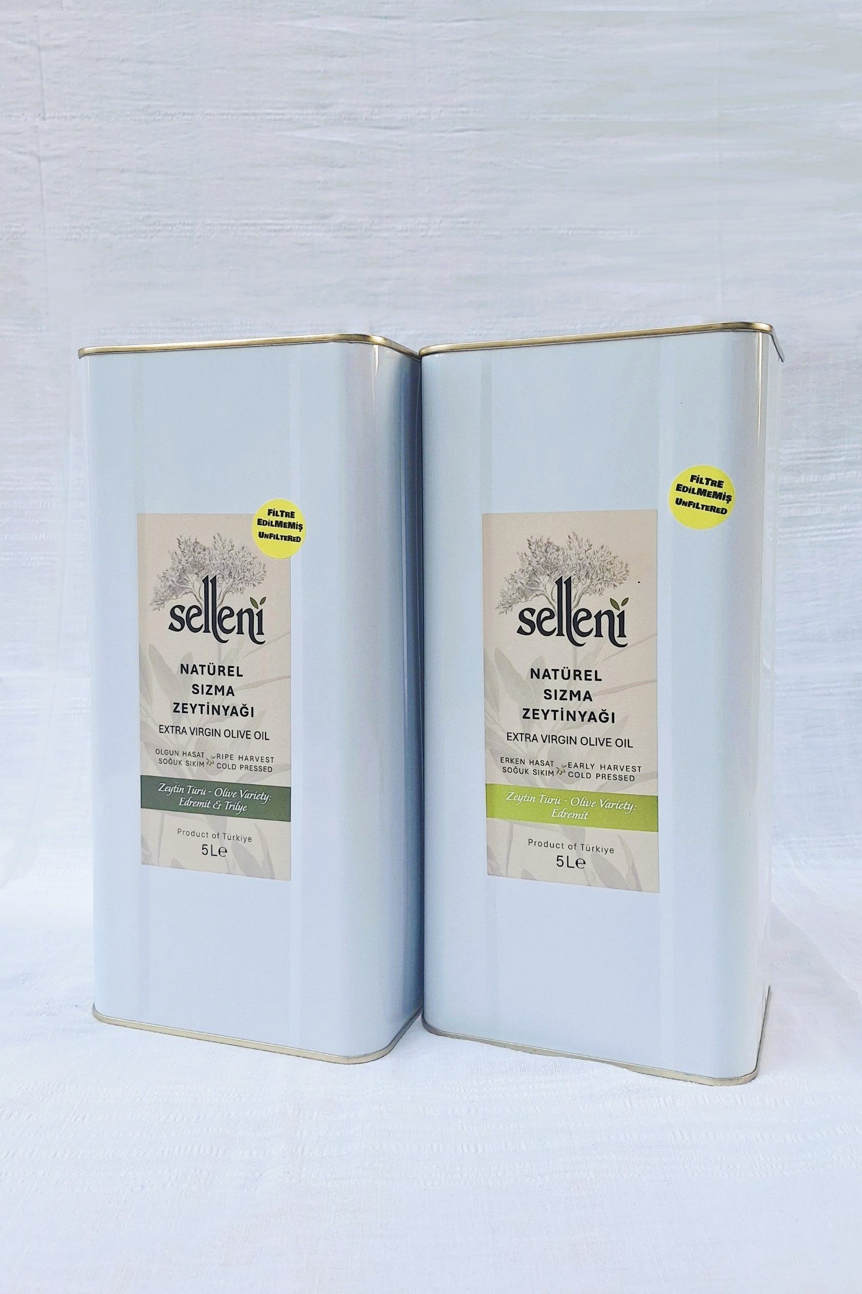 Selleni Soğuk Sıkım Zeytinyağı / İkili Set (5+5 L)