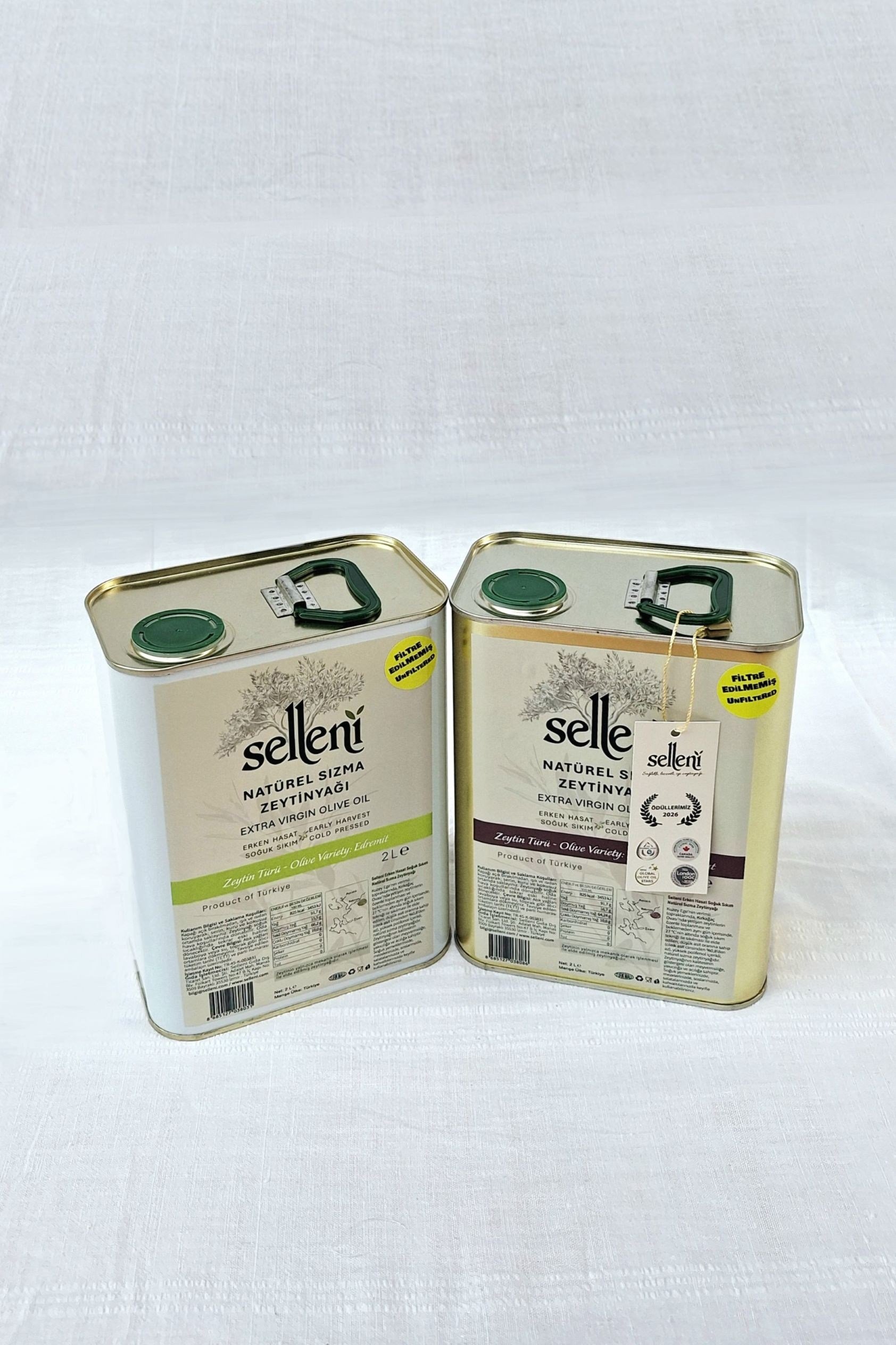 Selleni Soğuk Sıkım Zeytinyağı / İkili Set (2+2 L)