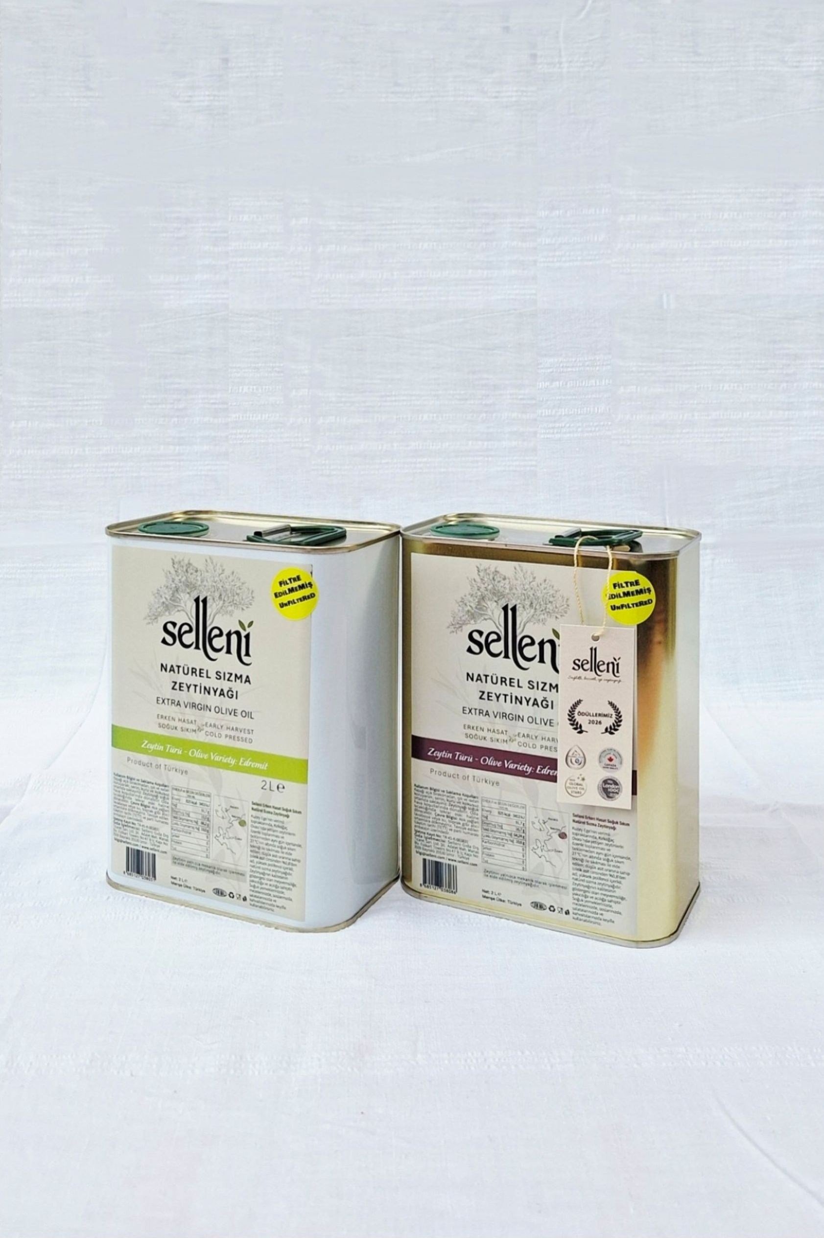 Selleni Soğuk Sıkım Zeytinyağı / İkili Set (2+2 L)