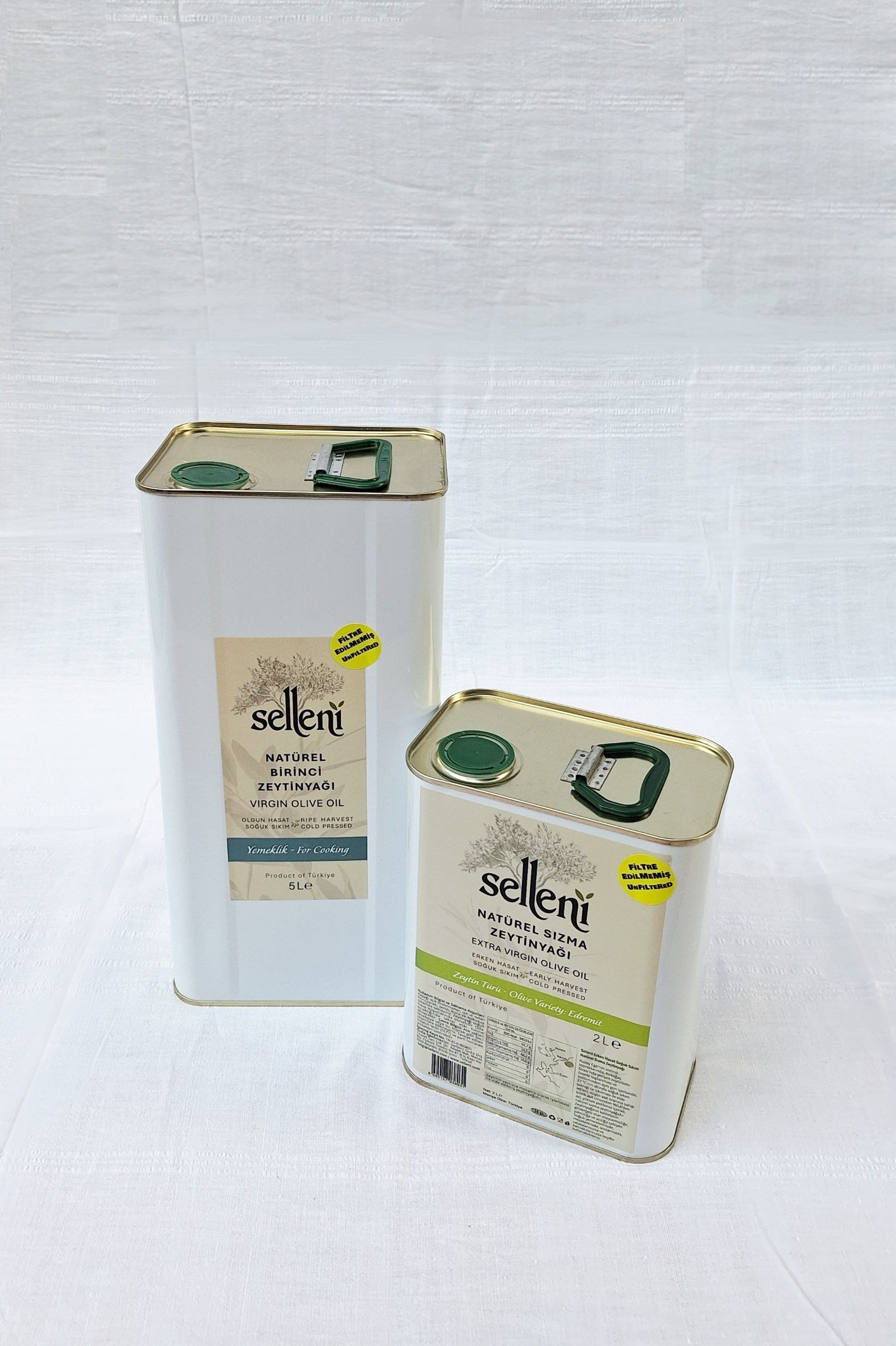 Selleni Soğuk Sıkım Zeytinyağı / İkili Set (2+5 L)