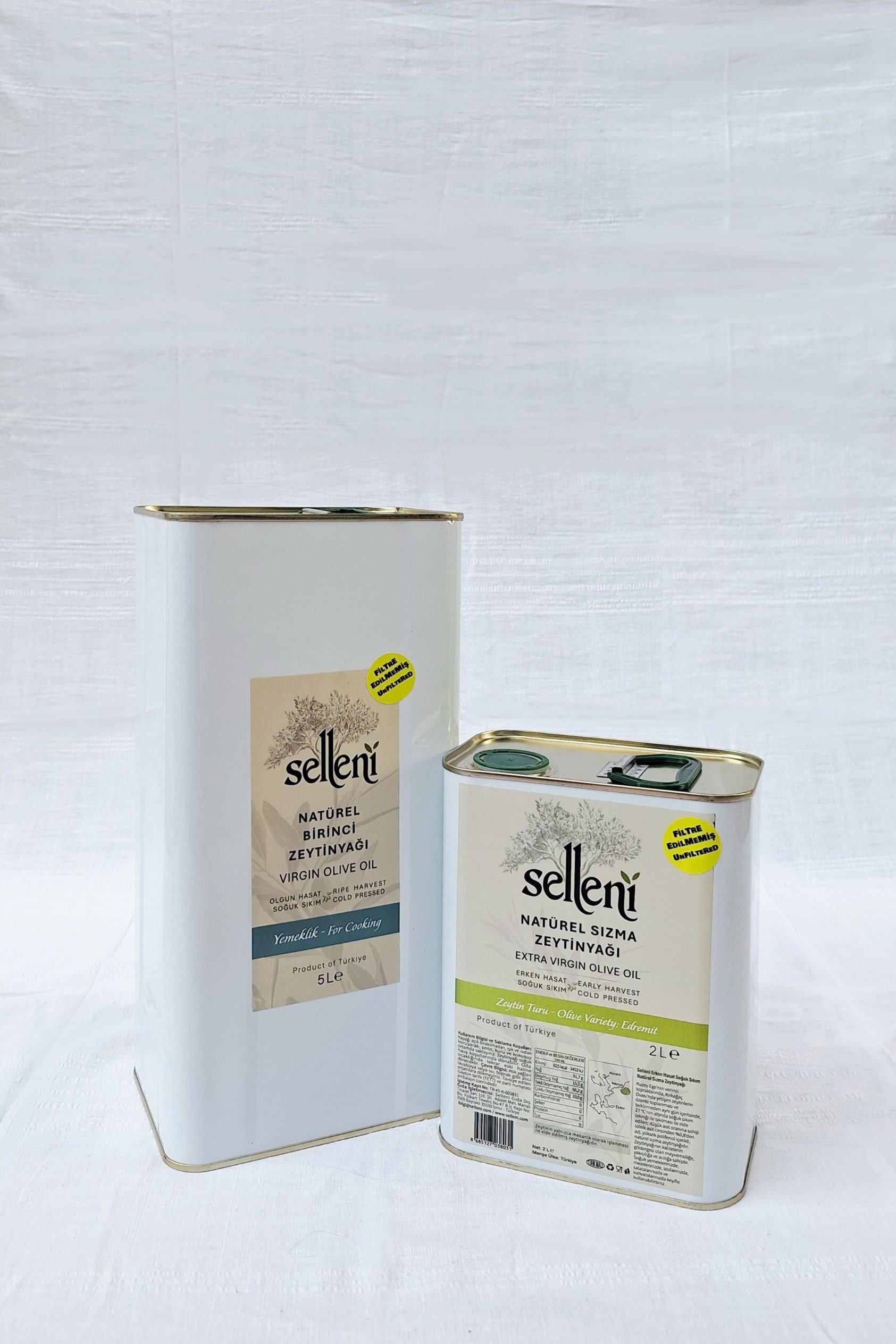 Selleni Soğuk Sıkım Zeytinyağı / İkili Set (2+5 L)