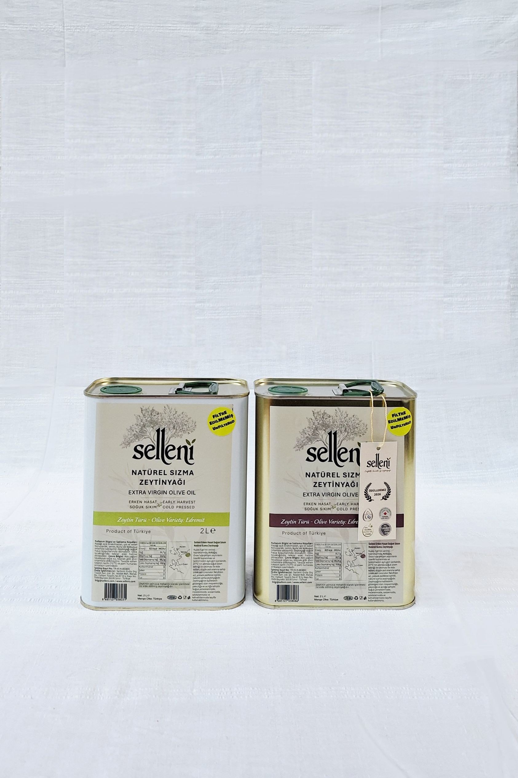 Selleni Soğuk Sıkım Zeytinyağı / İkili Set (2+2 L)