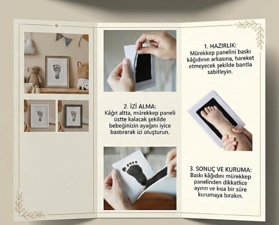 Büyümeyen Anılar: Pratik Bebek El ve Ayak Kalıp Çıkarma Seti