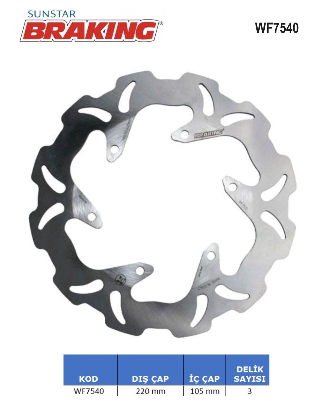 BRAKING DALGALI ARKA FREN DİSKİ