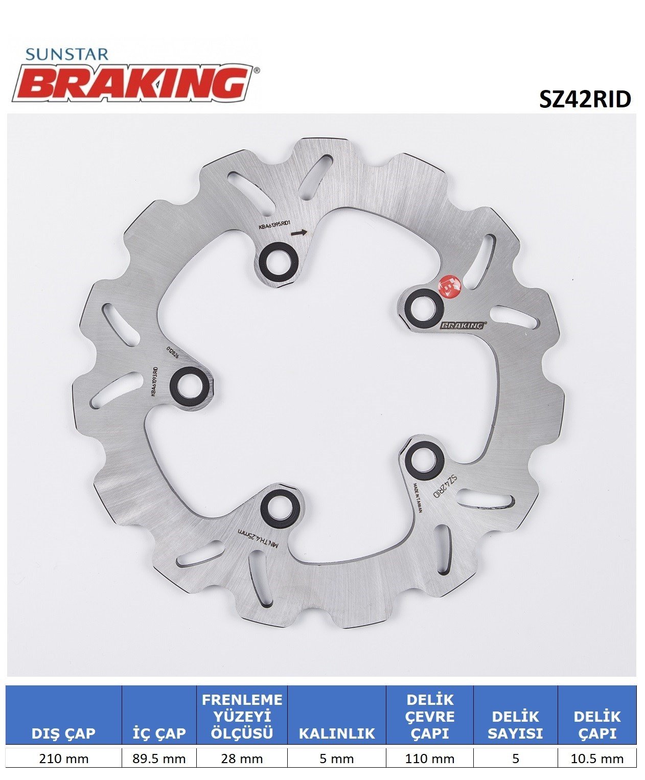 BRAKING DALGALI ARKA FREN DİSKİ