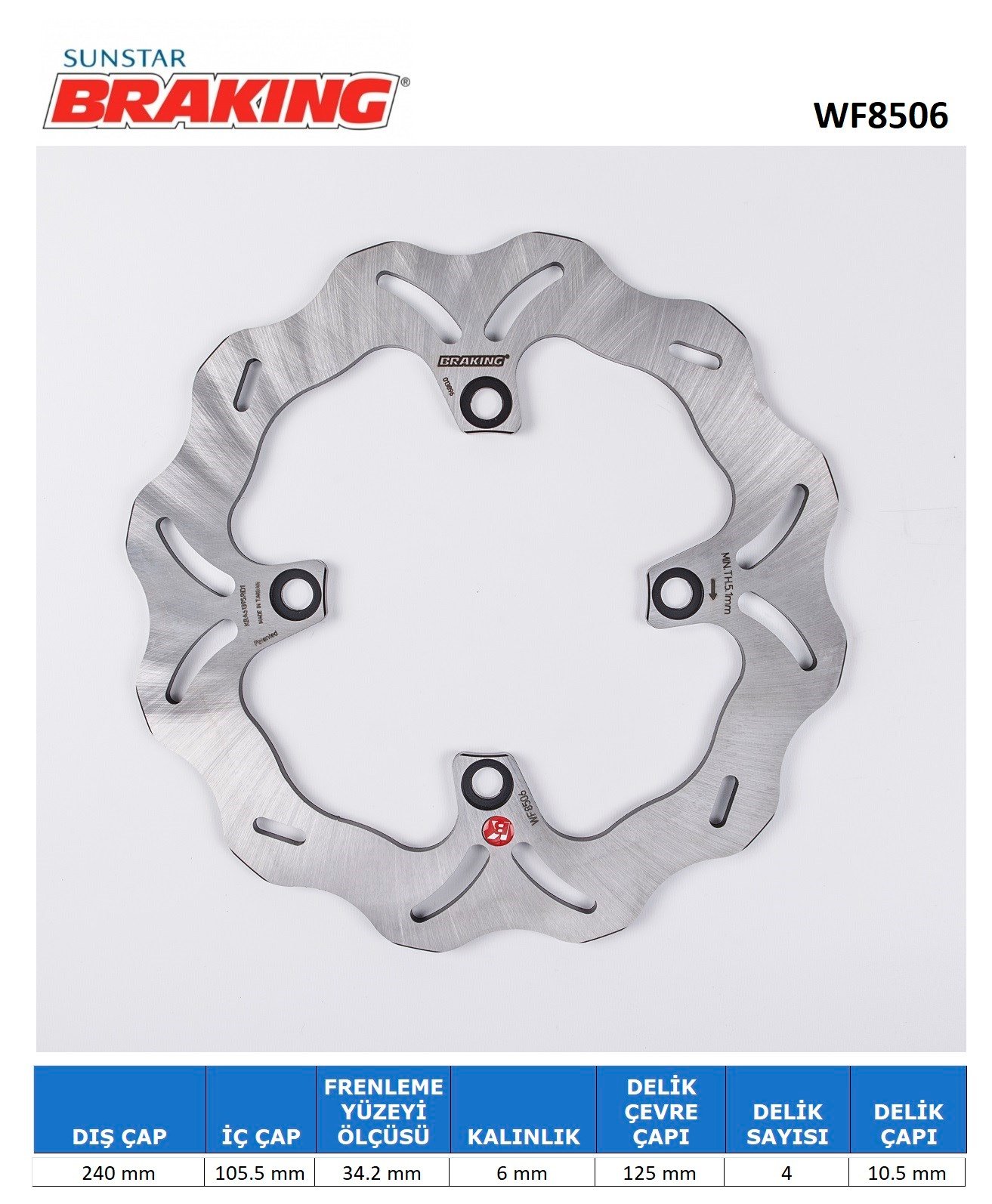 BRAKING DALGALI ARKA FREN DİSKİ