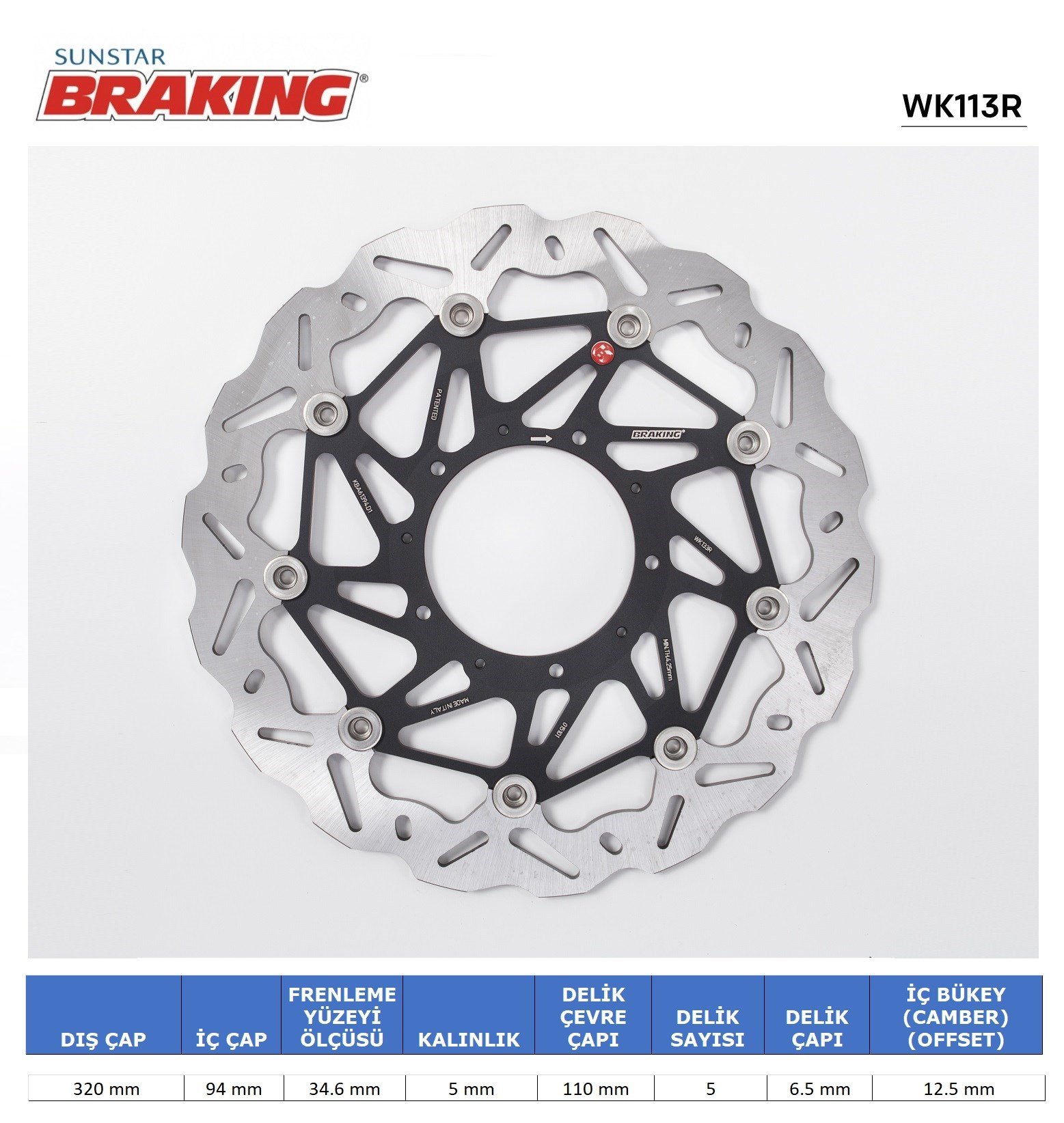 BRAKING HONDA VFR 800 X CROSSRUNNER DALGALI ÖN PERFORMANS FREN DİSKİ (SAĞ)
