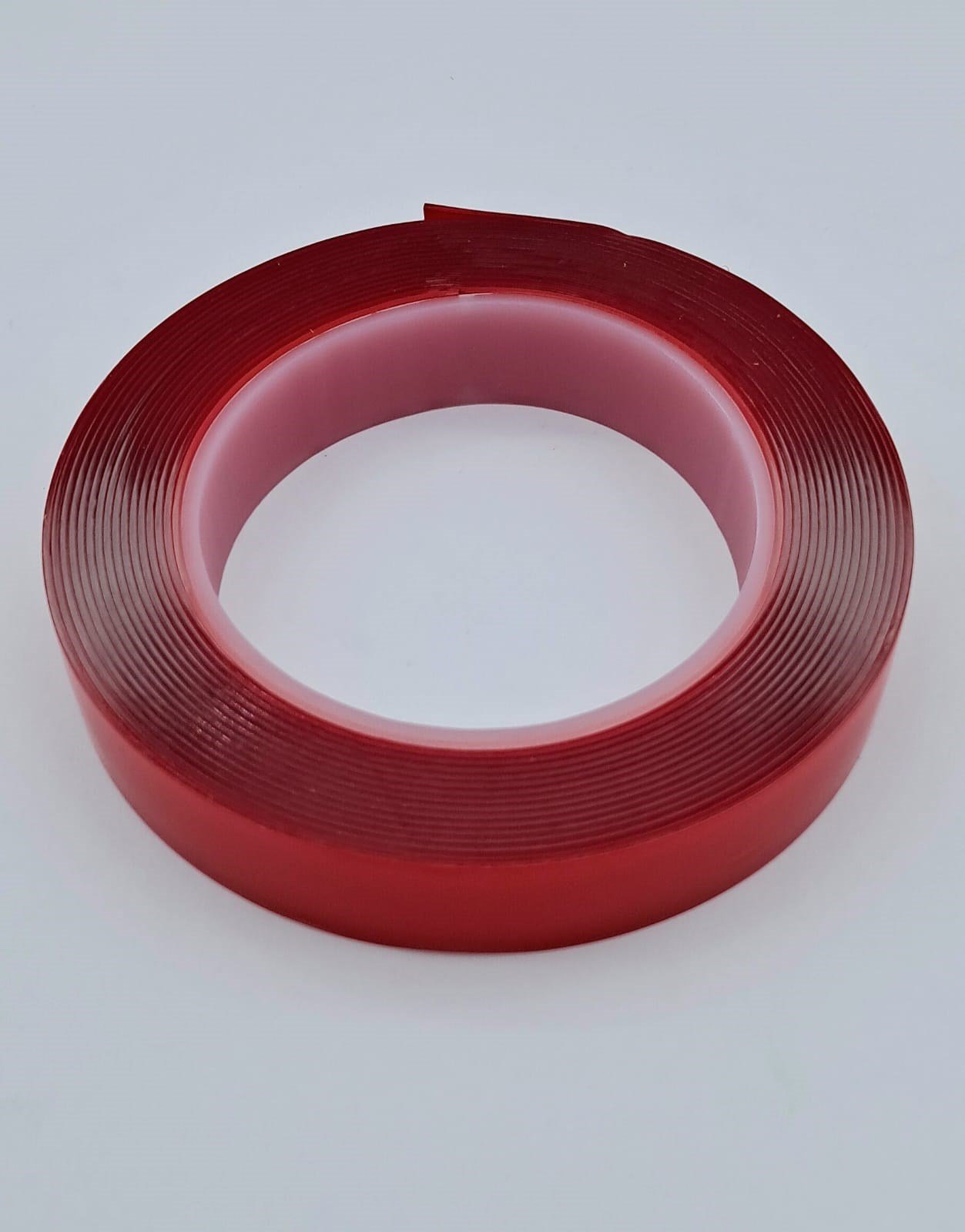 CEVHERS ÇİFT TARAFLI BANT 15MM * 5MT KIRMIZI ŞEFFAF (1 PAKET = 5 ADET)