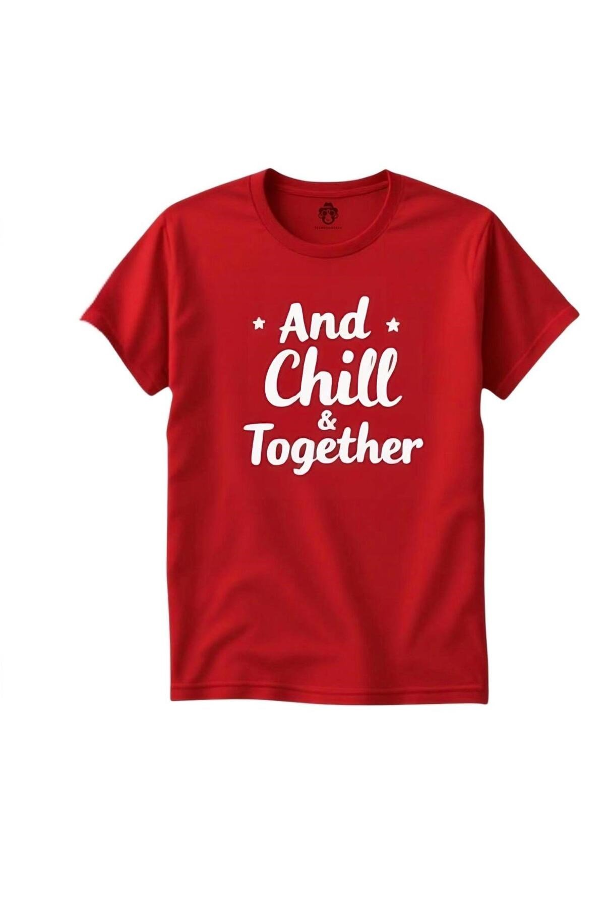 Netflix And Chill Baskılı Sevgili Çift Kombini Regular 2'li Takım T-shirt