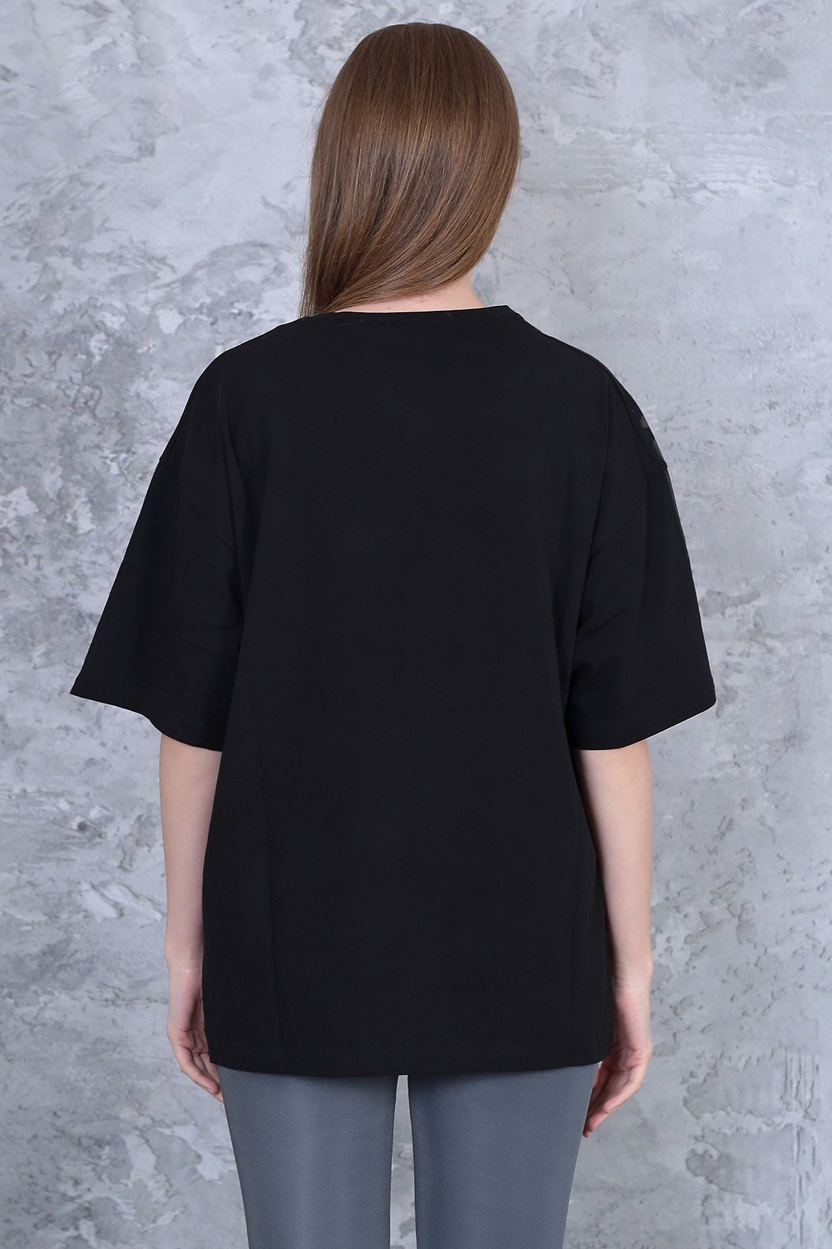 Unisex yıkamalı retro batik desen kamuflaj baskılı oversize t-shirt