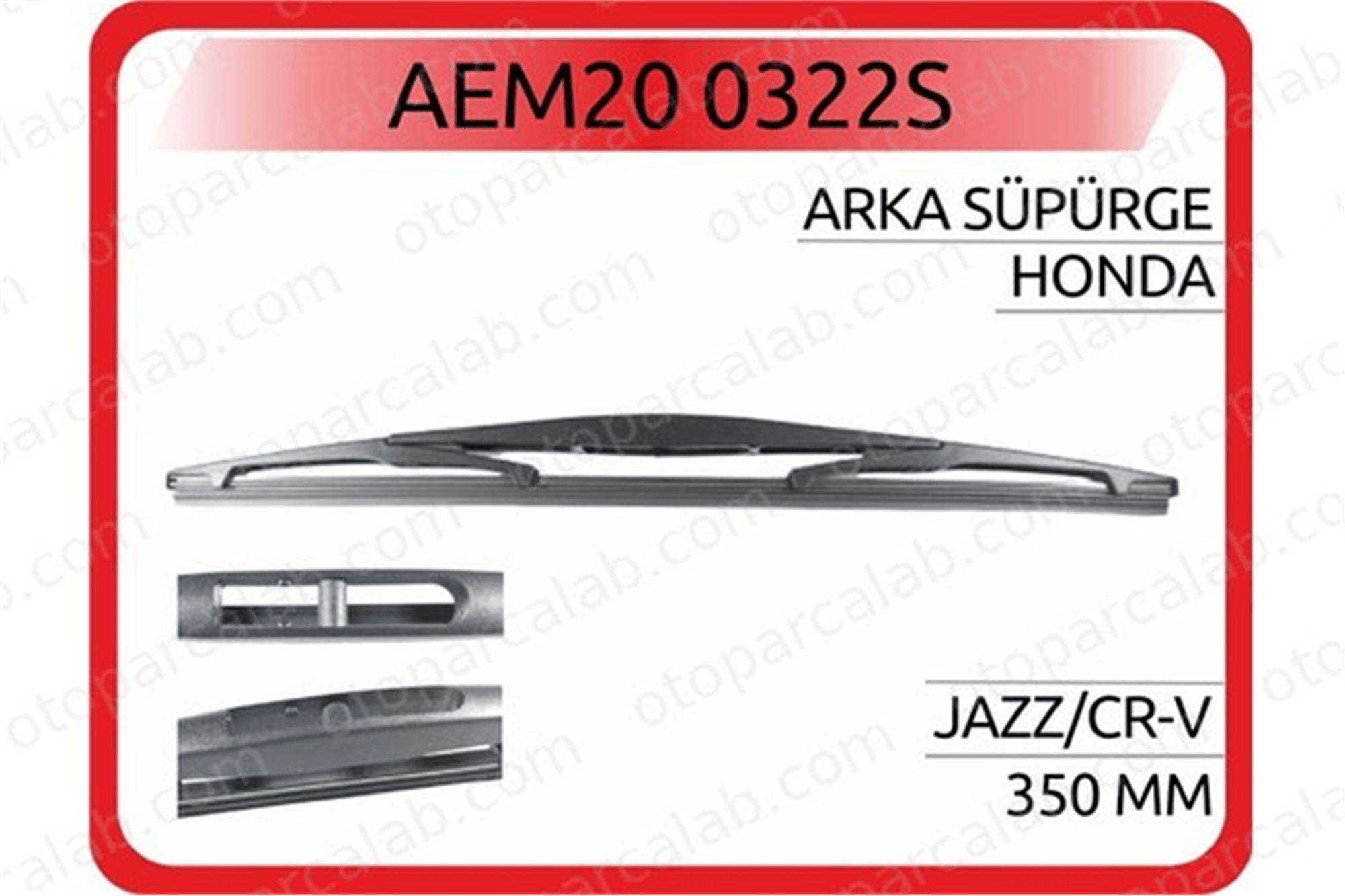 AEM 20 0322S Silecek Süpürgesi Arka 350 mm - 14 inç MAZDA 2 SUBARU FORESTER 76730S2X003 76720TF0003