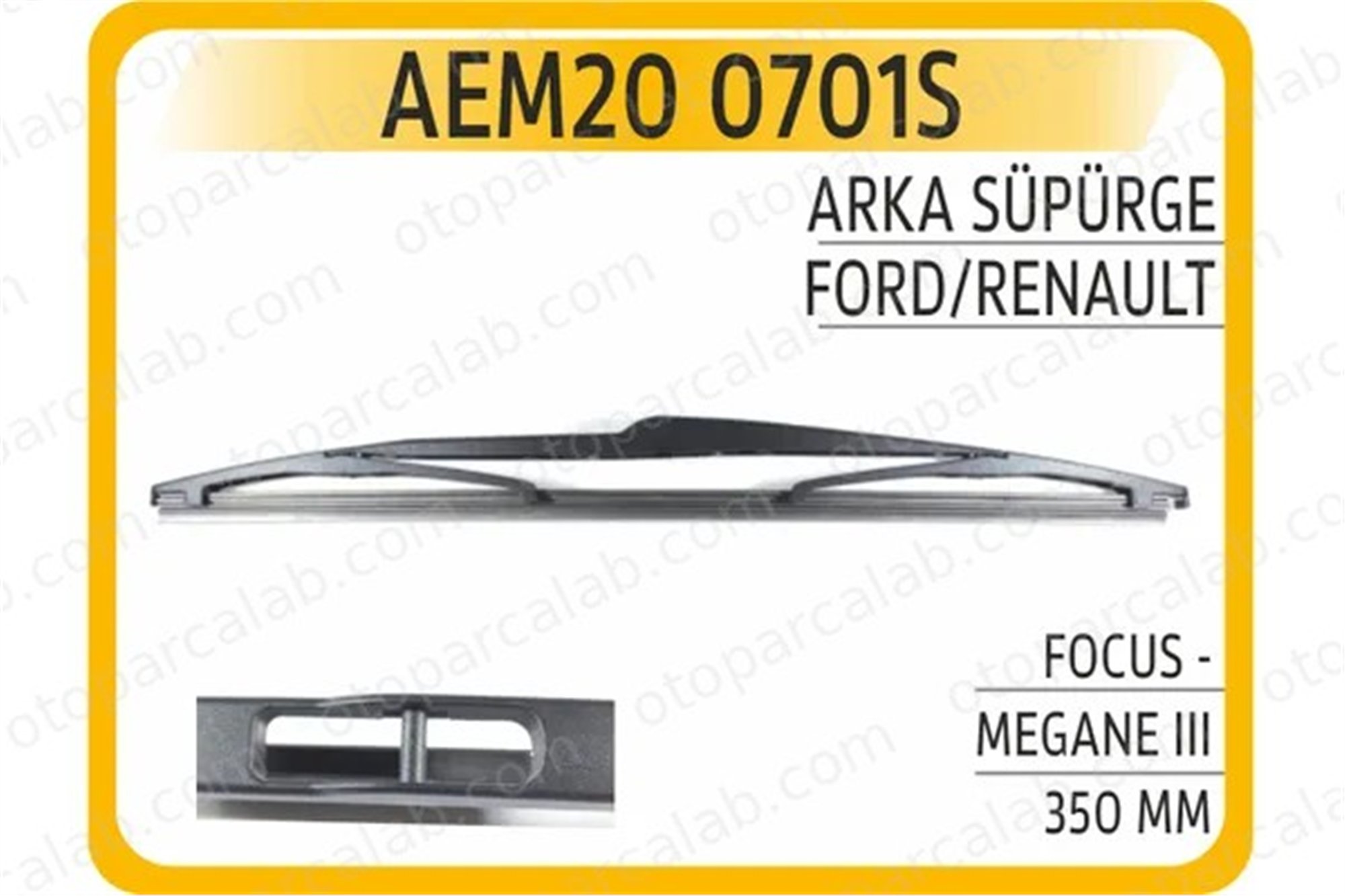AEM 20 0701S Silecek Süpürgesi Arka 350 mm - 14 inç RENAULT MEGANE III Coupe MEGANE III Hatchback 1371797 1404802