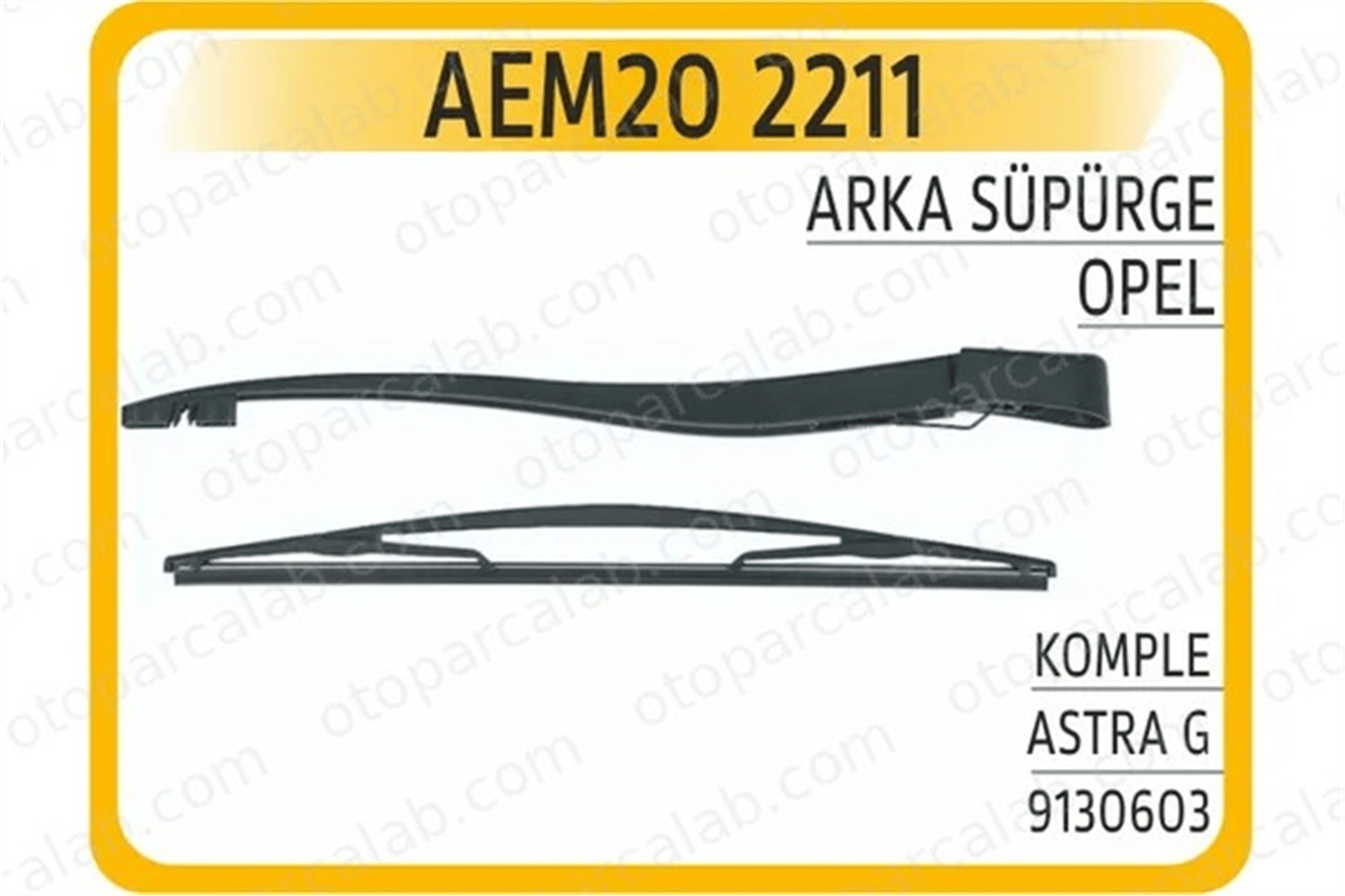 AEM 20 2211 Silecek Süpürgesi Arka OPEL ASTRA G Hatchback ASTRA H CLASSIC Hatchback 1273389 1273398