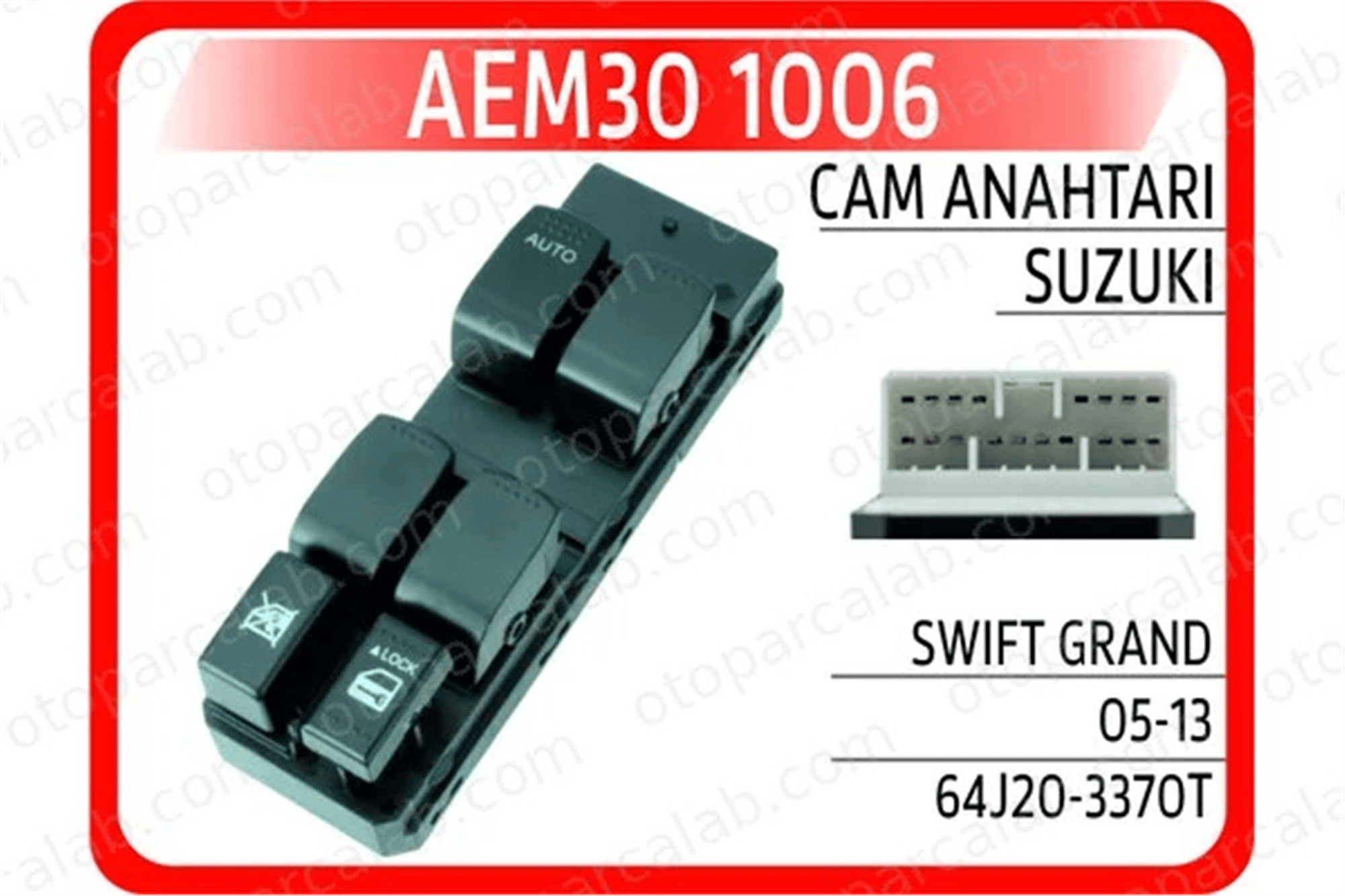 AEM 30 1006 Cam Açma Düğmesi Ön Sol SUZUKI SX4 GRAND VITARA II 64J20 3370T