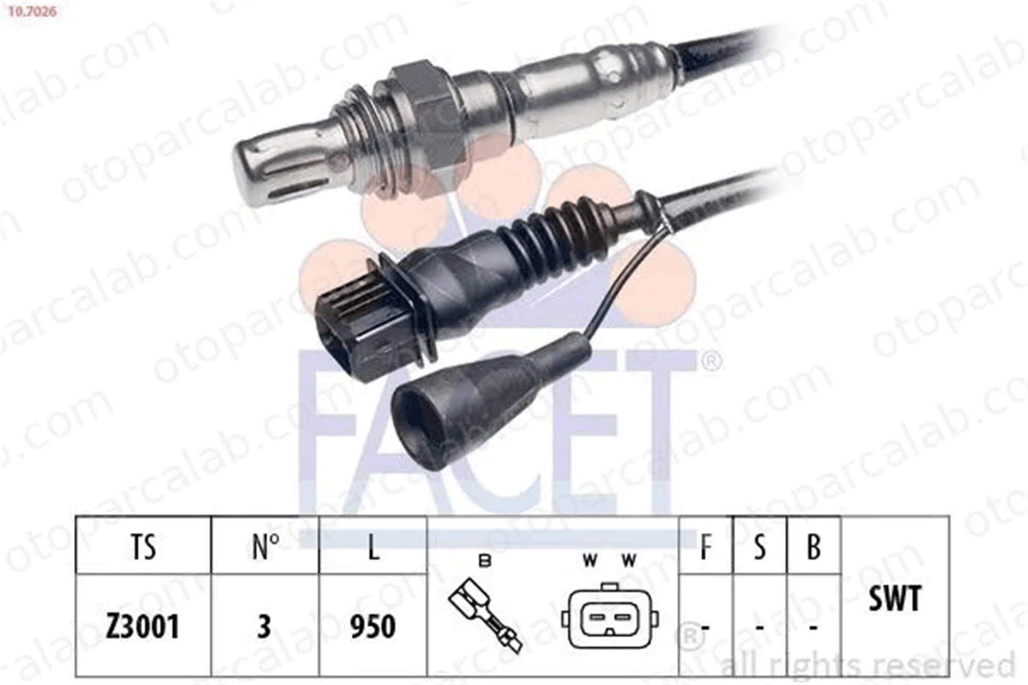AFT J5024110 Oksijen (Lambda) Sensörü FIAT UNO TIPO 7674048 30906265AN