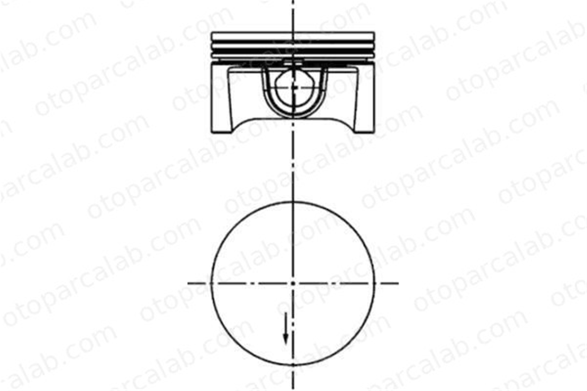 AKD 44-3559-16-00 Piston OPEL ASTRA G Cabrio ASTRA G CLASSIC 5623242 55556753