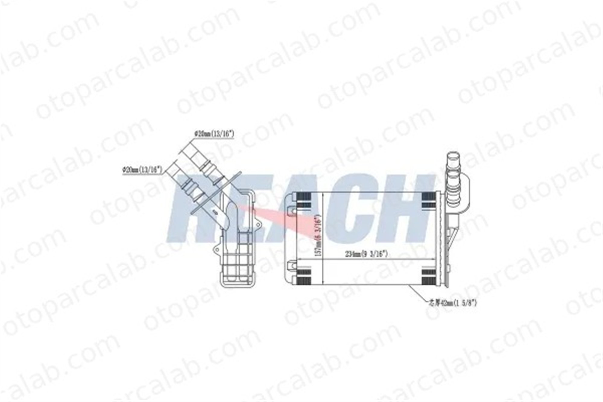 AKD RN178105 Kalorifer Radyatörü RENAULT CLIO II THALIA I 7701044790 7701045552