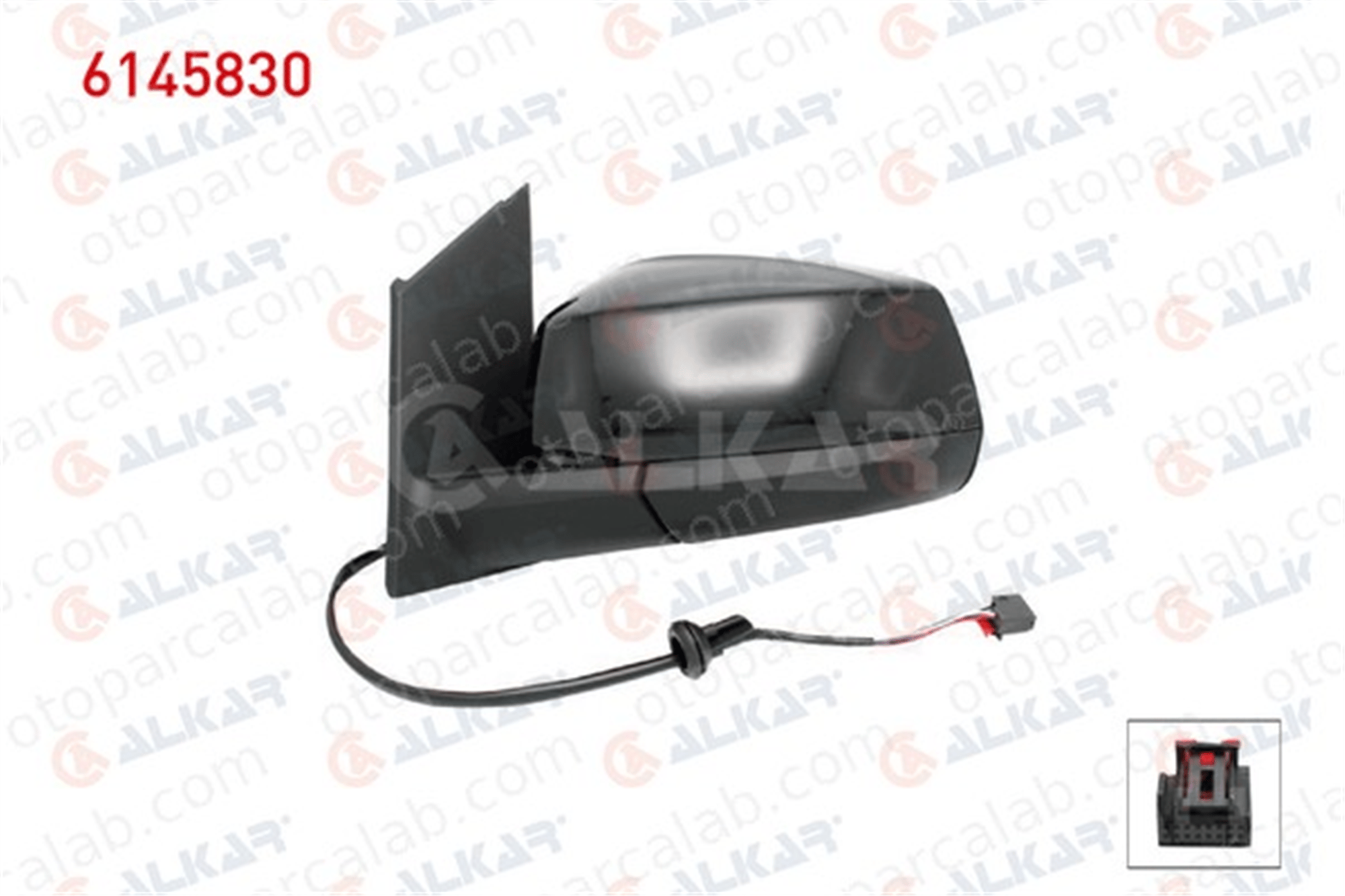 ALKAR 6145830 Dikiz Aynası Dış Sol VW CADDY V Kasa/büyük limuzin 2556364 2556368
