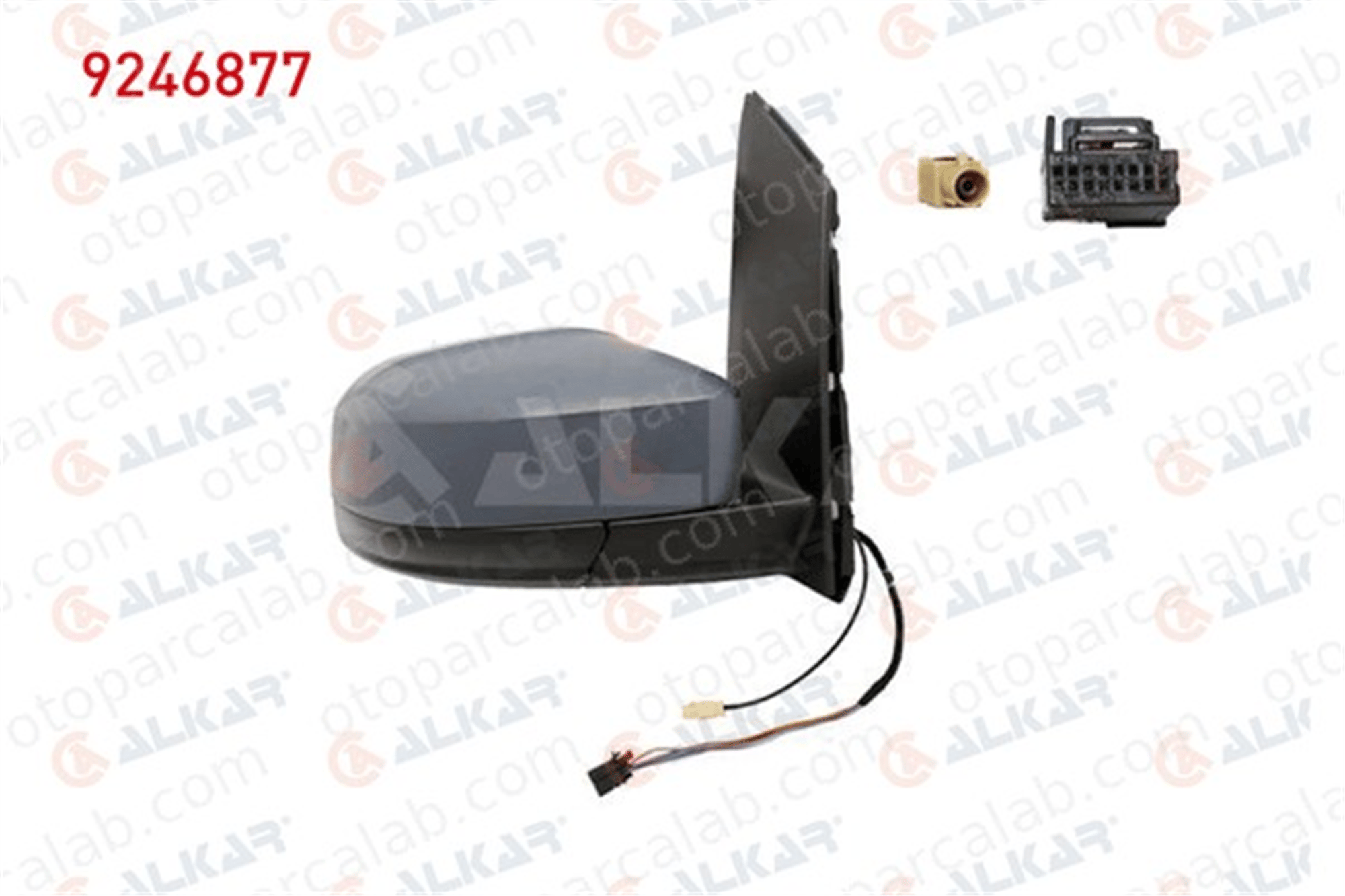 ALKAR 9246877 Dikiz Aynası Dış Sağ VW CADDY IV Kasa/büyük limuzin CADDY IV MPV 2K5857408F 2K5035526T