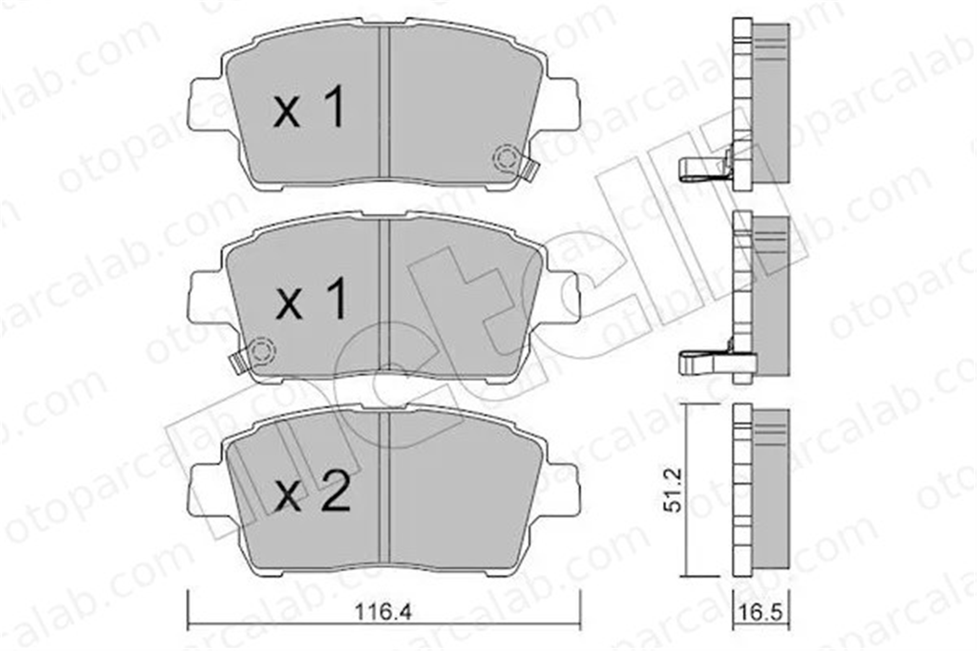 AP 05P1062 Fren Disk Balata Ön TOYOTA COROLLA Station wagon YARIS VERSO 446517100 446517101