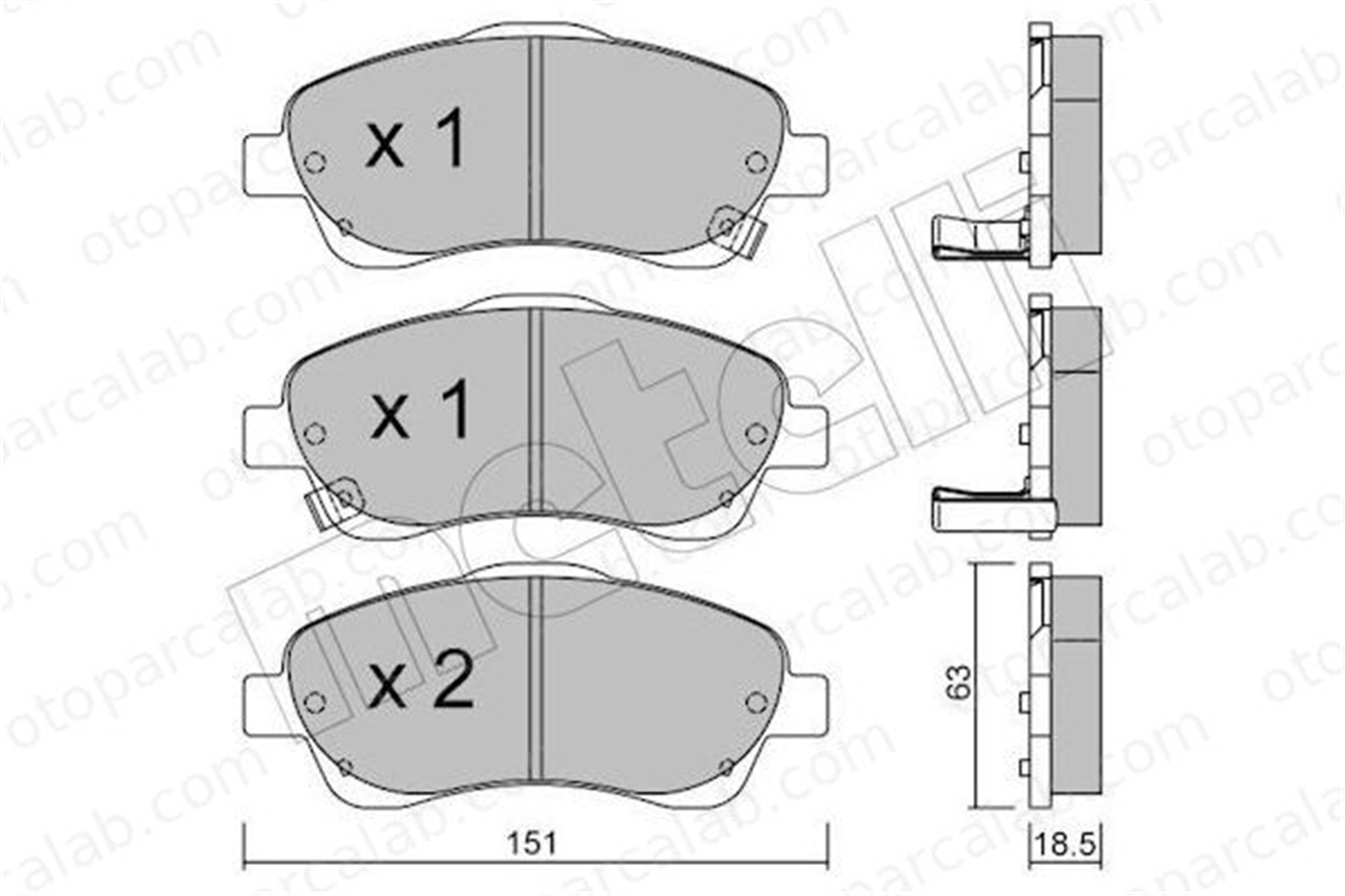 AP 05P1114 Fren Disk Balata Ön TOYOTA AVENSIS AVENSIS Sedan 446505130 446505131