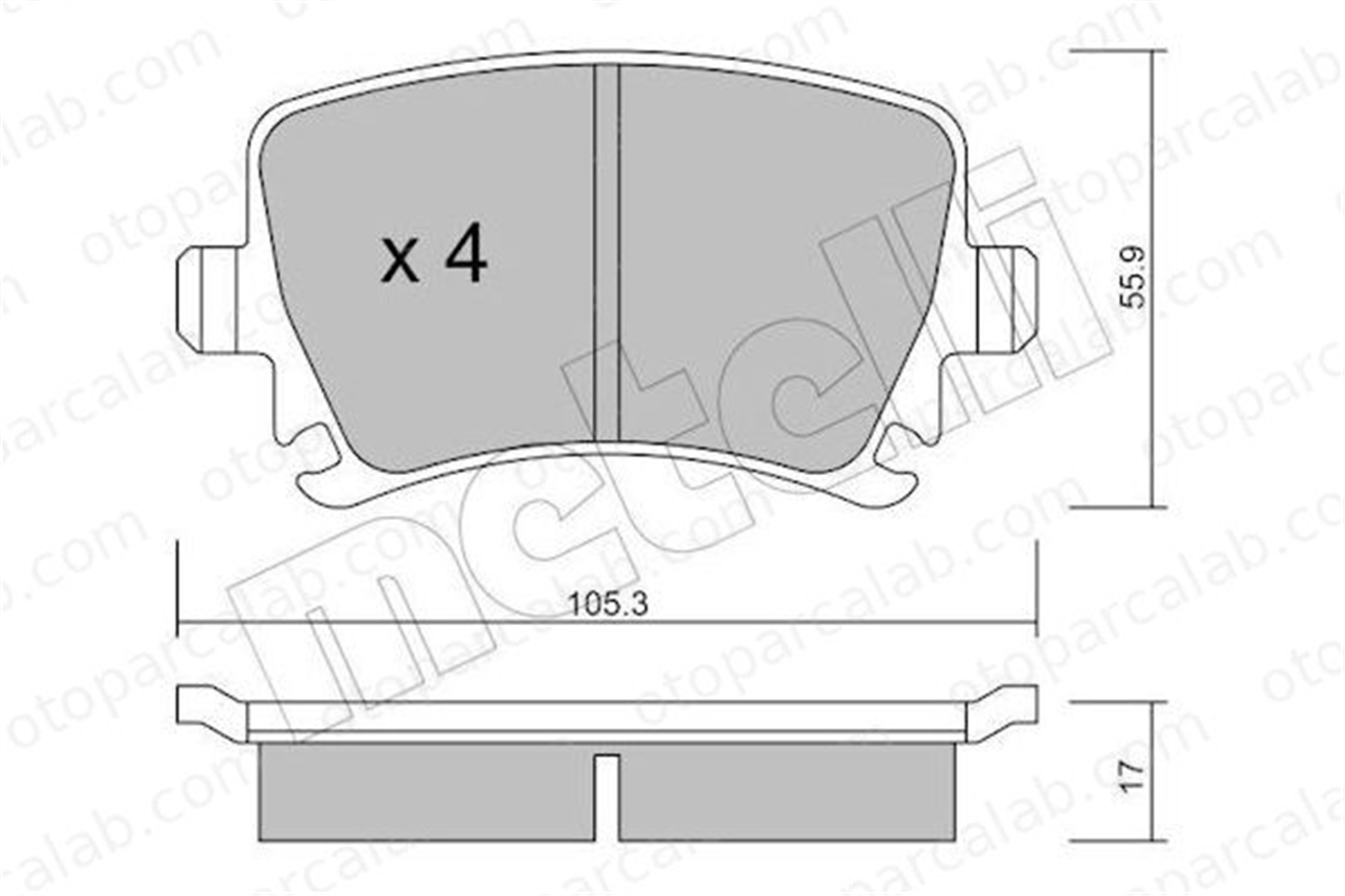 AP 05P1219 Fren Disk Balata Arka AUDI A6 C6 Avant A6 C6 1K0698451 1K0698451B