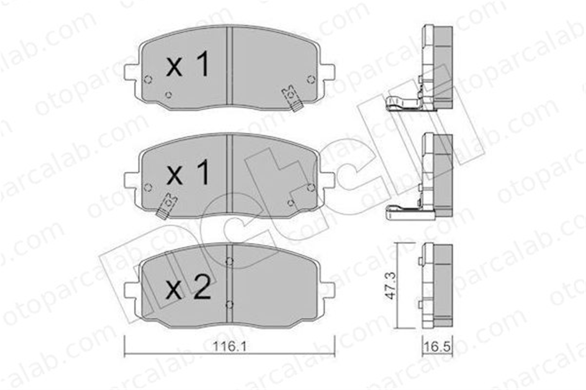 AP 05P1220 Fren Disk Balata Ön HYUNDAI i10 I KIA PICANTO I 5810107A00 5810107A10