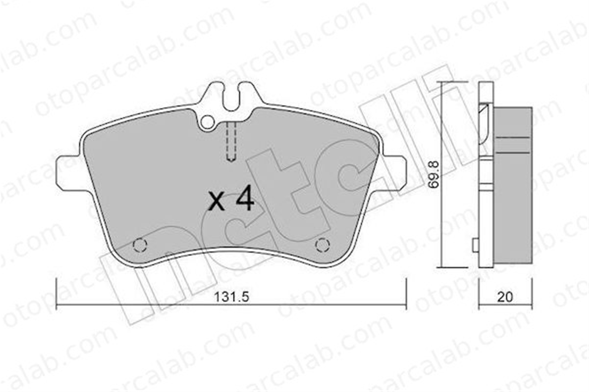 AP 05P1243 Fren Disk Balata Ön MERCEDES-BENZ B-SERISI Sports Tourer A-SERISI 1694200120 1694200820