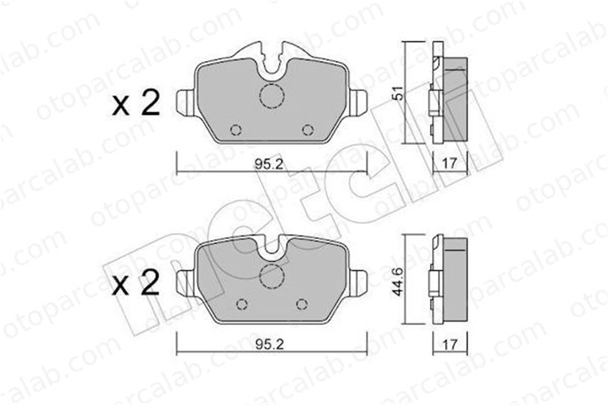 AP 05P1249 Fren Disk Balata Arka MINI MINI COUNTRYMAN BMW 1 34216767145 34216767146