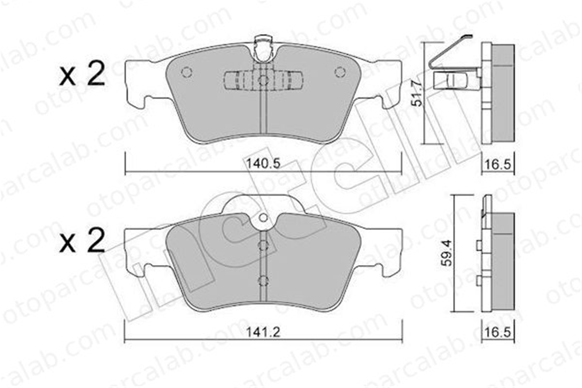 AP 05P1254 Fren Disk Balata Arka MERCEDES-BENZ R-SERISI M-SERISI 1644201520 1644201920