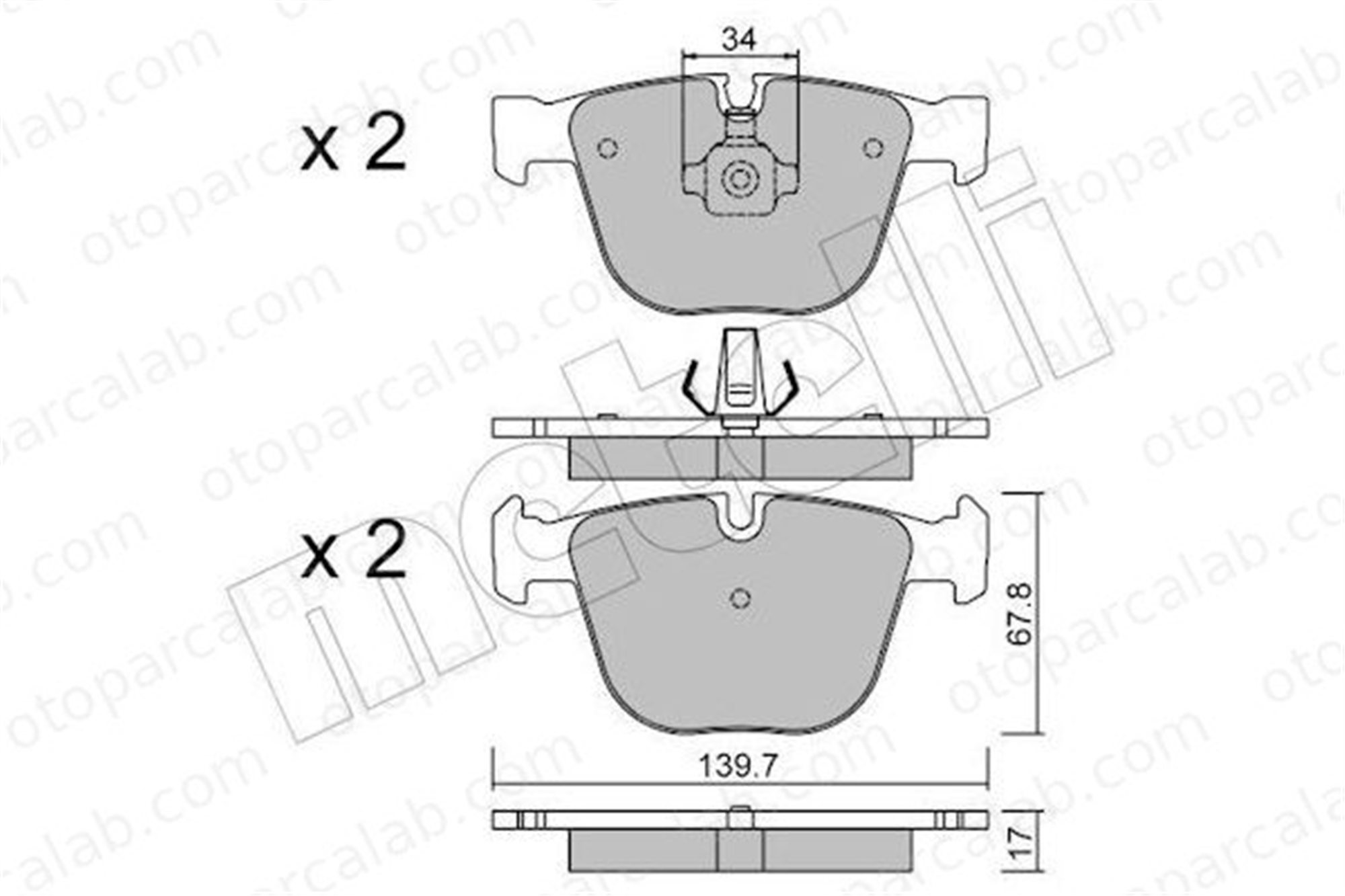 AP 05P1367 Fren Disk Balata Arka BMW X5 5 34110301476 34116763305