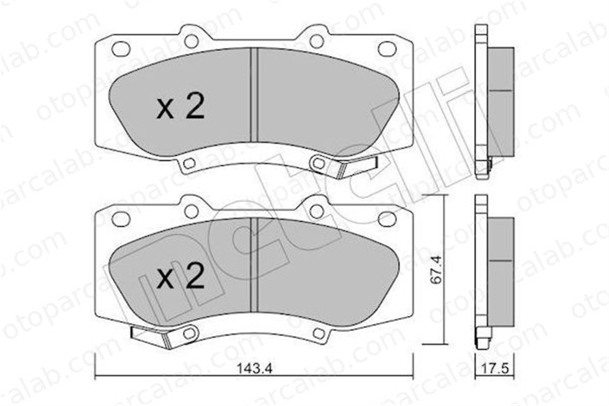 AP 05P1682 Fren Disk Balata Ön TOYOTA HILUX VII Pick-up 44650K240 44650K260