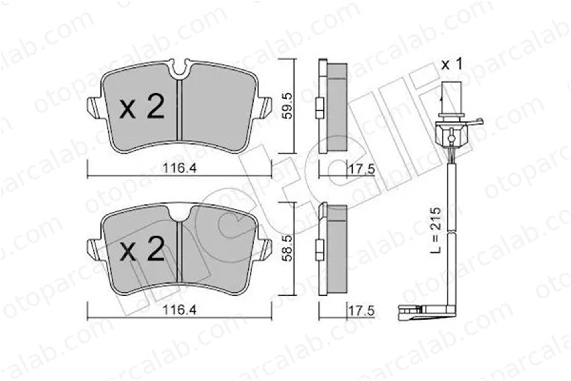 AP 05P1826C Fren Disk Balata Arka AUDI A6 C7 A6 C7 Avant 4G0698451 4G0698451A