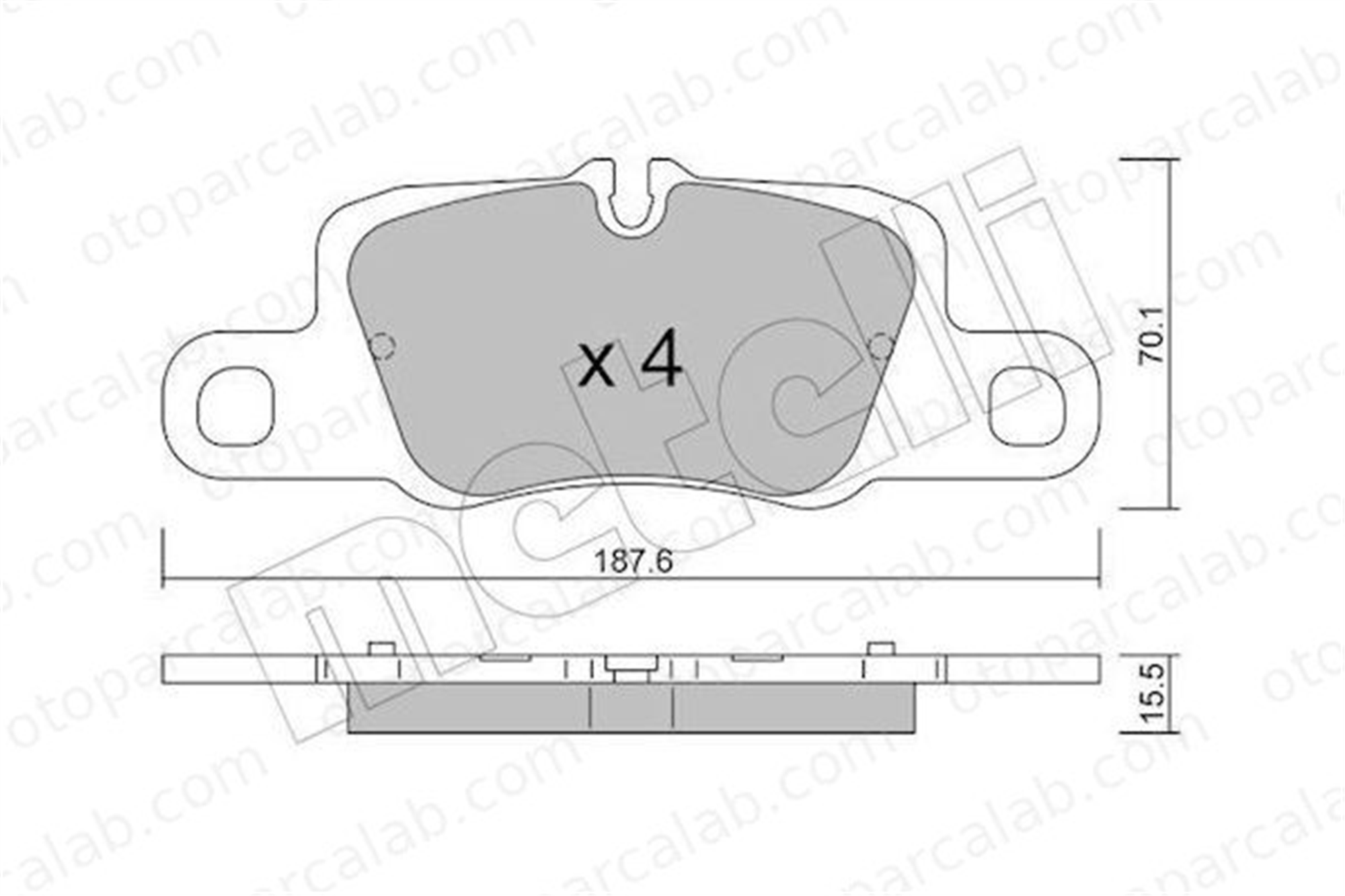 AP 05P1998 Fren Disk Balata Arka PORSCHE PANAMERA PANAMERA Sport Turismo 97035094703 97035194905