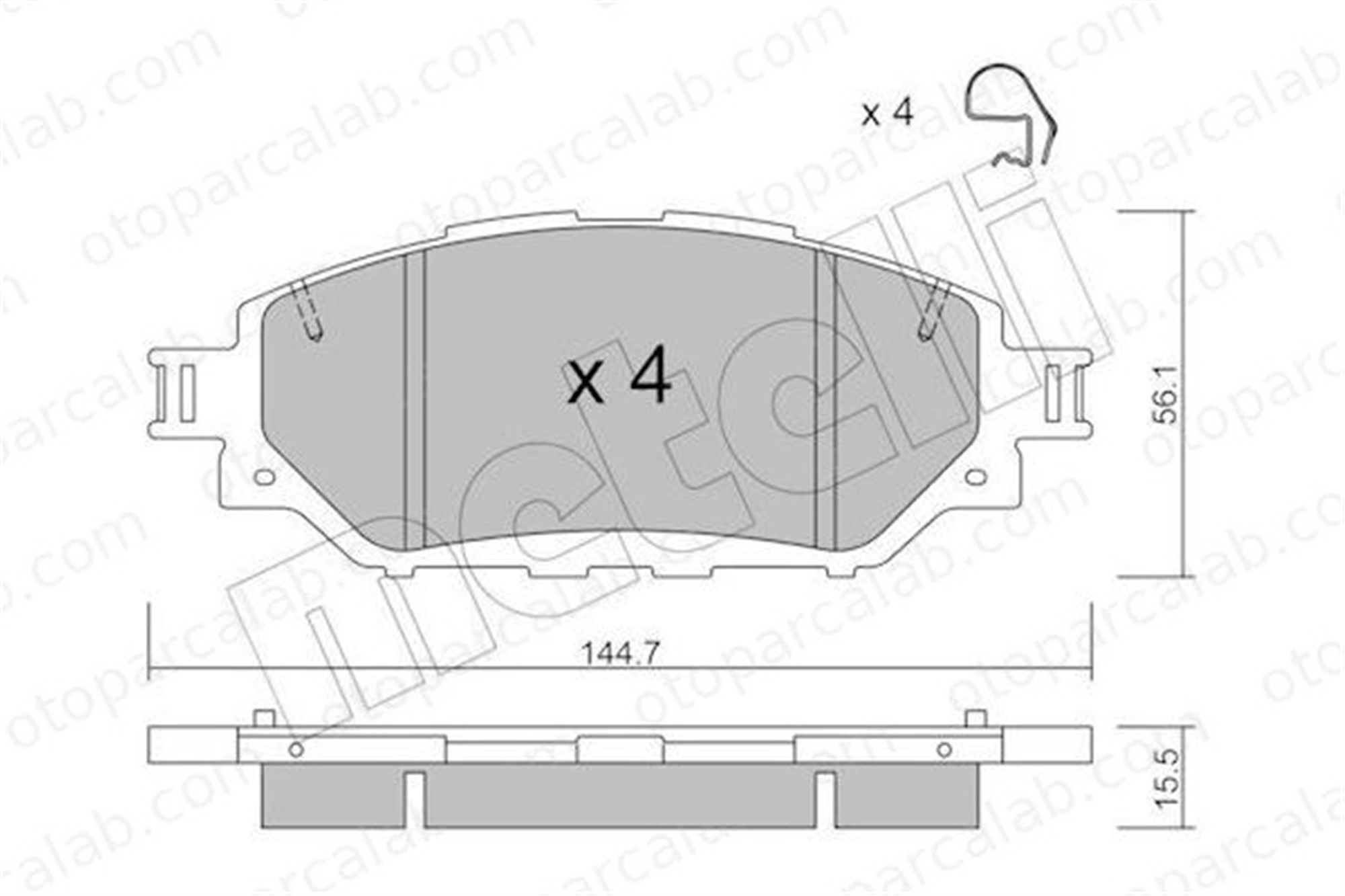 AP 05P1999 Fren Disk Balata Ön TOYOTA HILUX VIII Pick-up 44650K350 44650K420