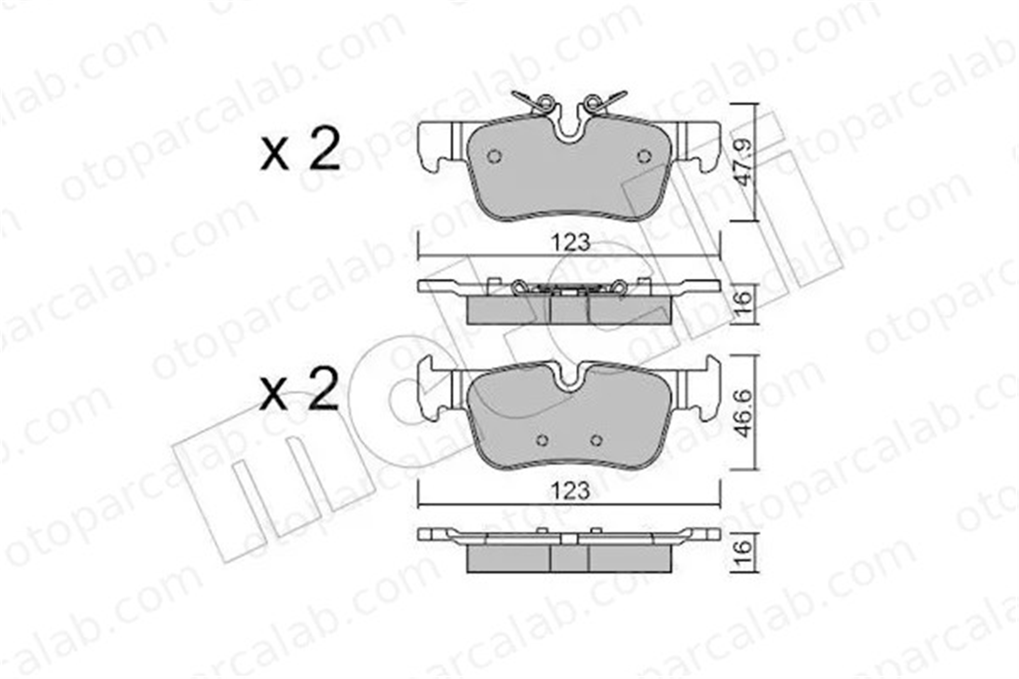 AP 05P2024 Fren Disk Balata Arka BMW X2 X1 34216859917 34201543683