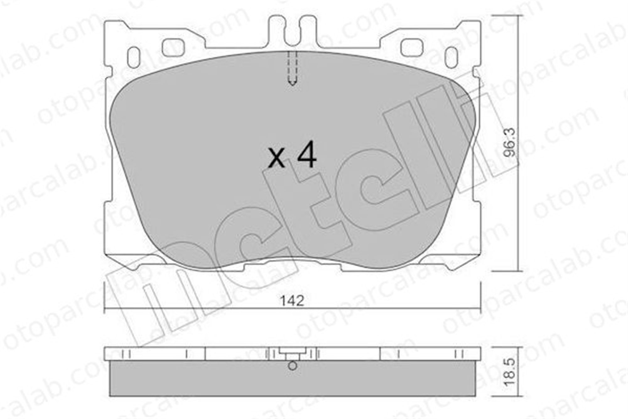 AP 05P2122 Fren Disk Balata Ön MERCEDES-BENZ GLC GLC Coupe A0004204900 A0004205000