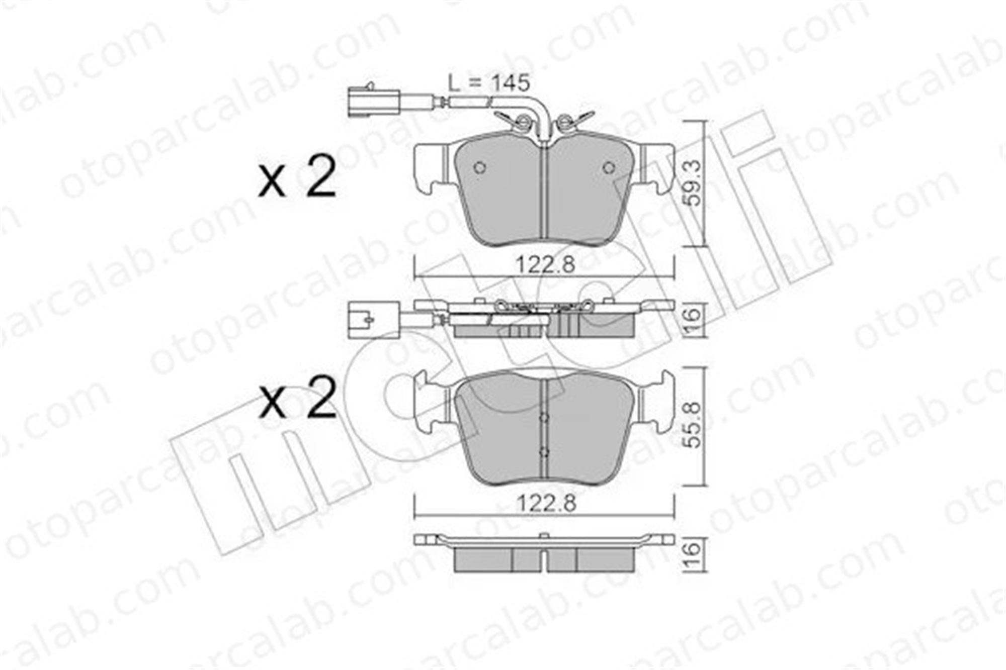 AP 05P2125 Fren Disk Balata Arka ALFA ROMEO GIULIA STELVIO 68318394AA 77367718