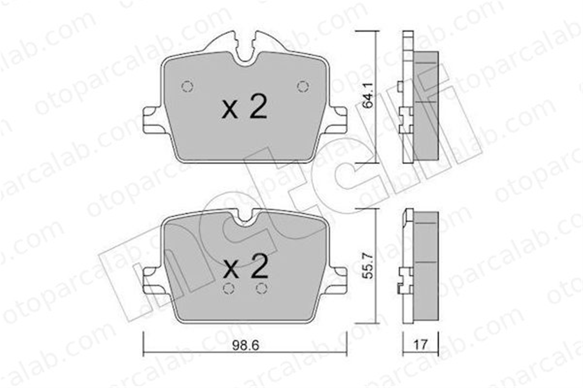 AP 05P2159 Fren Disk Balata Arka BMW 3 3 Touring 34206888831 34206888832