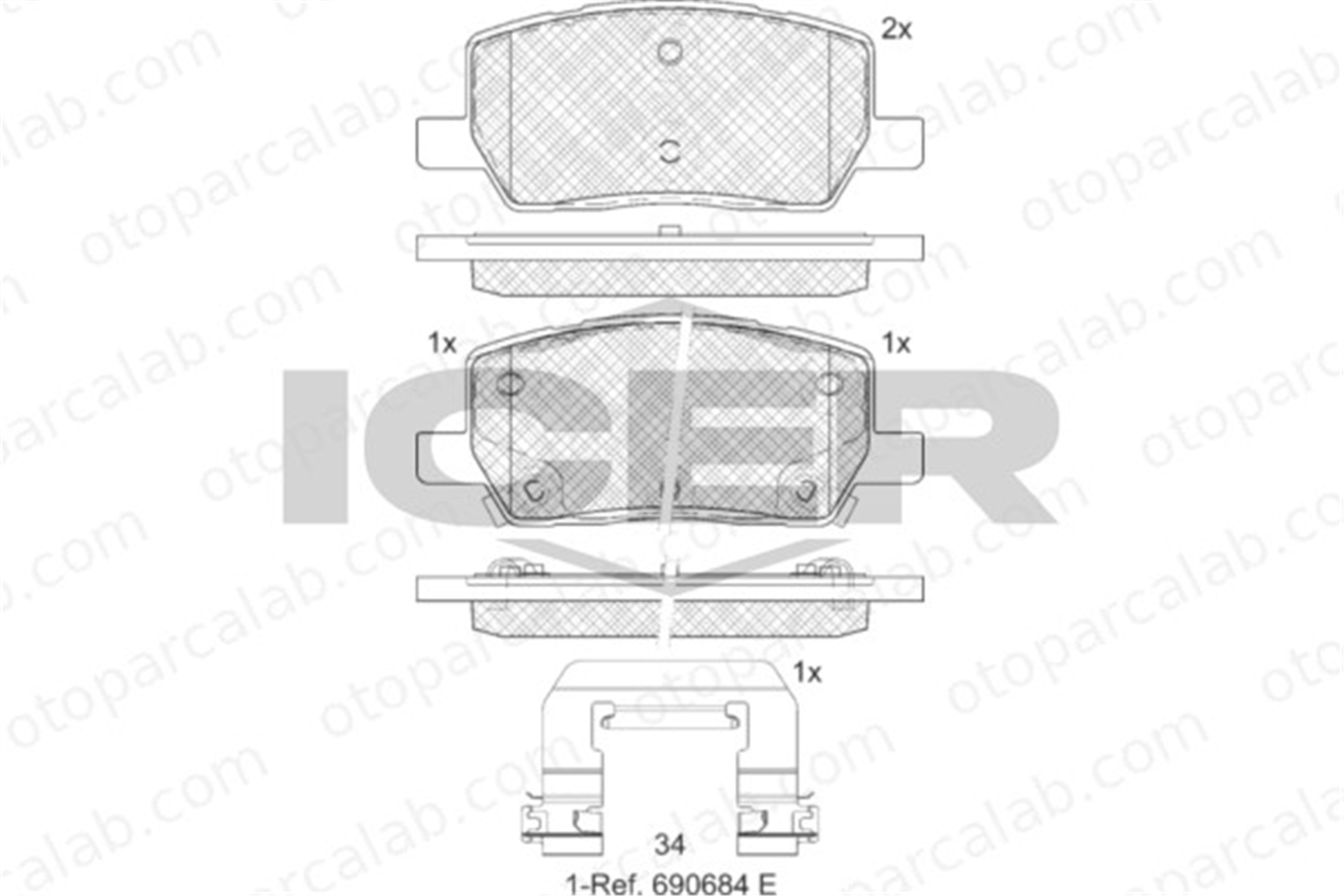 AP 05P2248 Fren Disk Balata Arka TESLA MODEL Y MODEL S 109741600B 100767800A