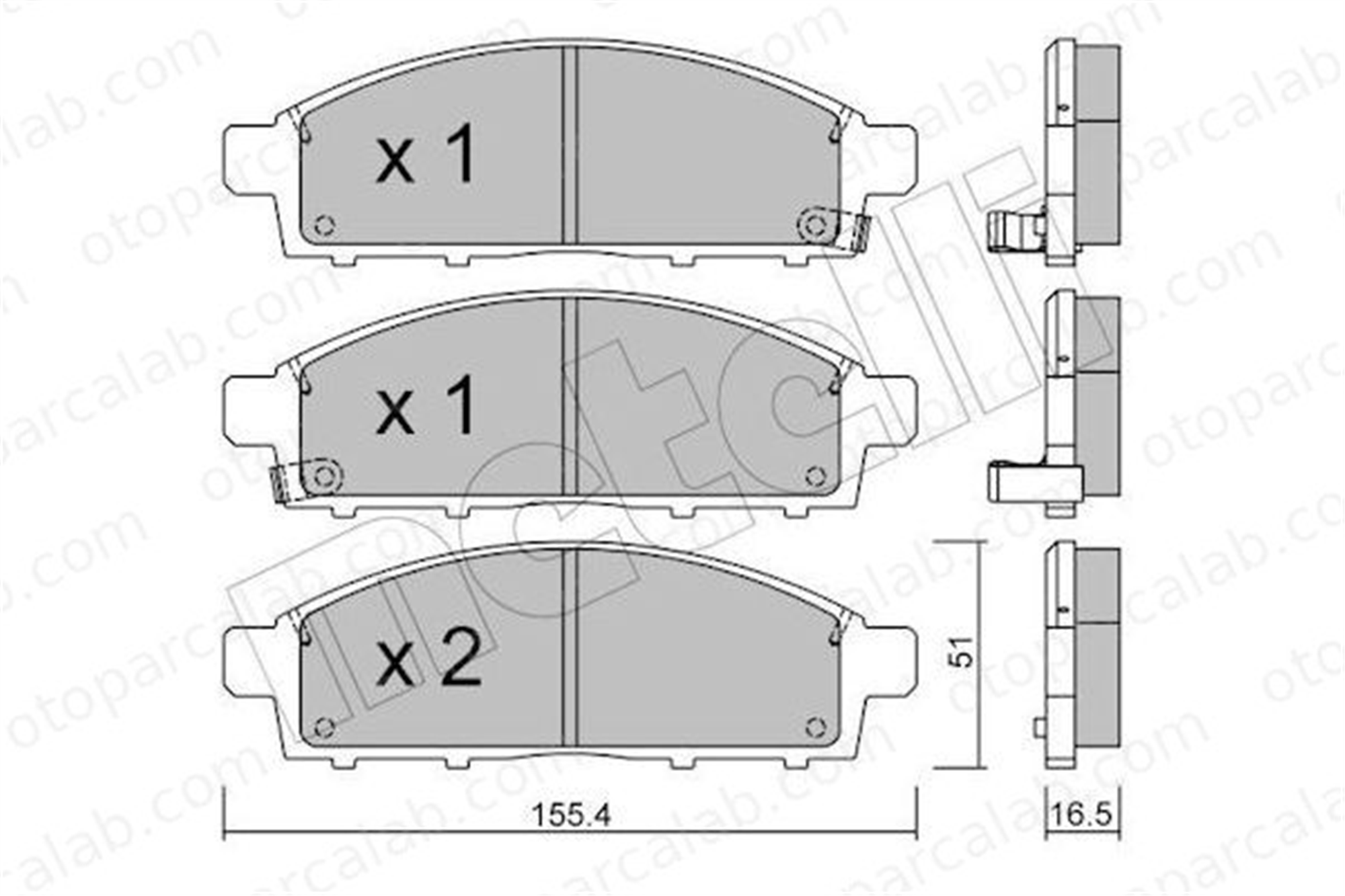 AP 05P2284 Fren Disk Balata Ön MITSUBISHI L200 / TRITON FIAT FULLBACK Pick-up 4605A198 4605A284