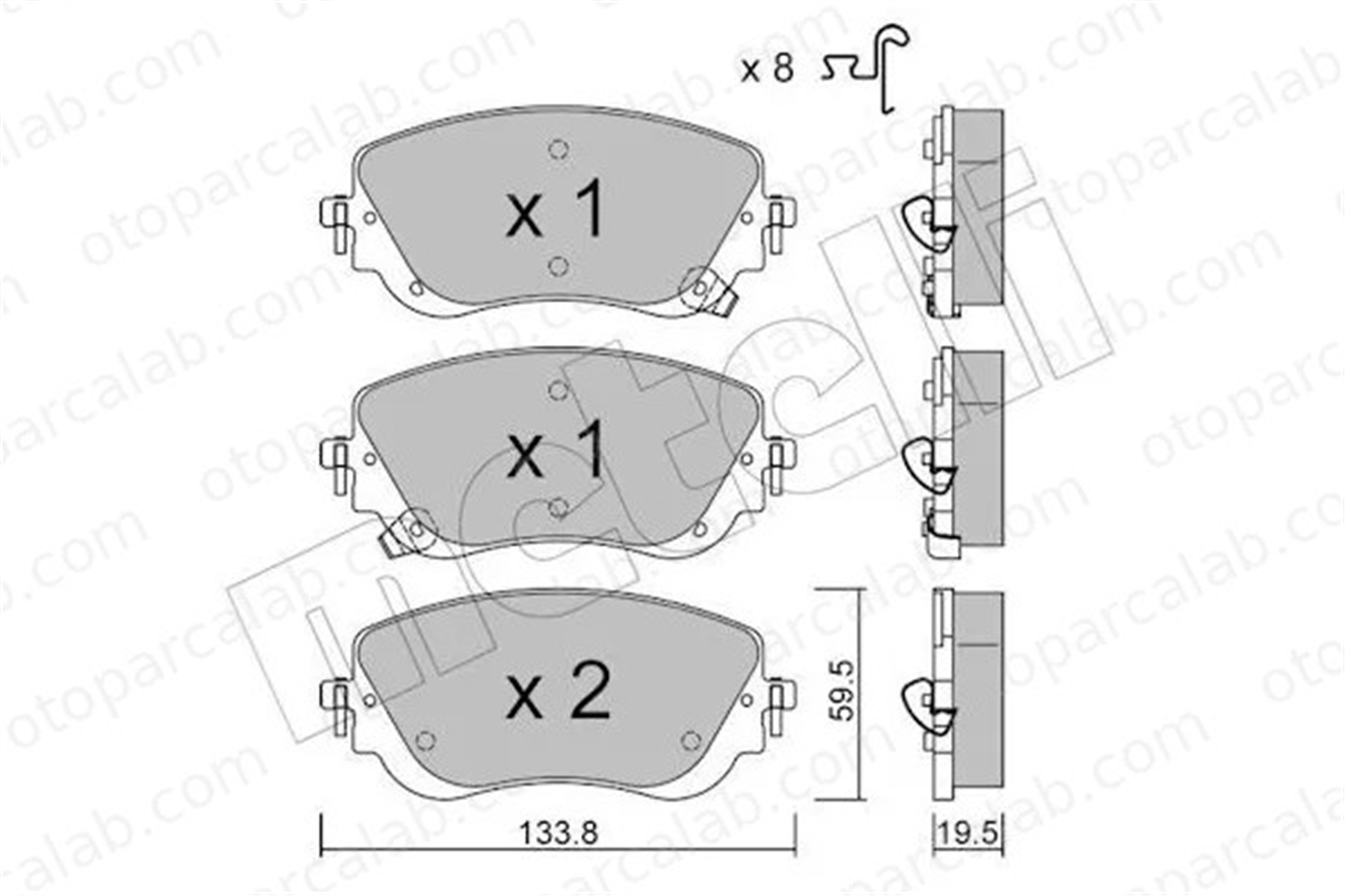 AP 05P2292 Fren Disk Balata Ön FIAT TIPO Hatchback TIPO Sedan 77368941 LP3709