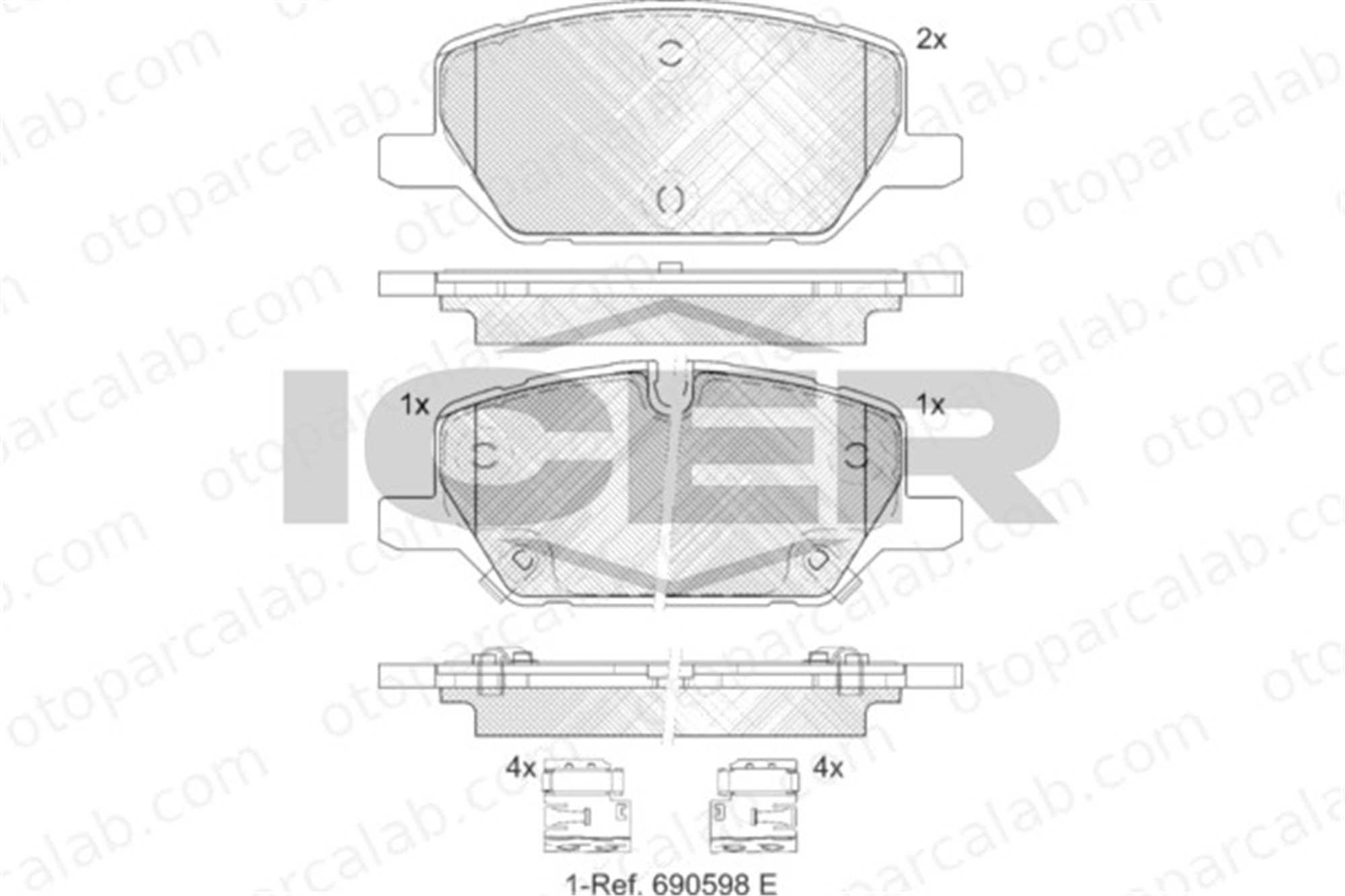 AP 05P2366 Fren Disk Balata Ön OPEL INSIGNIA B Grand Sport INSIGNIA B Sports Tourer 1684934580 42794673